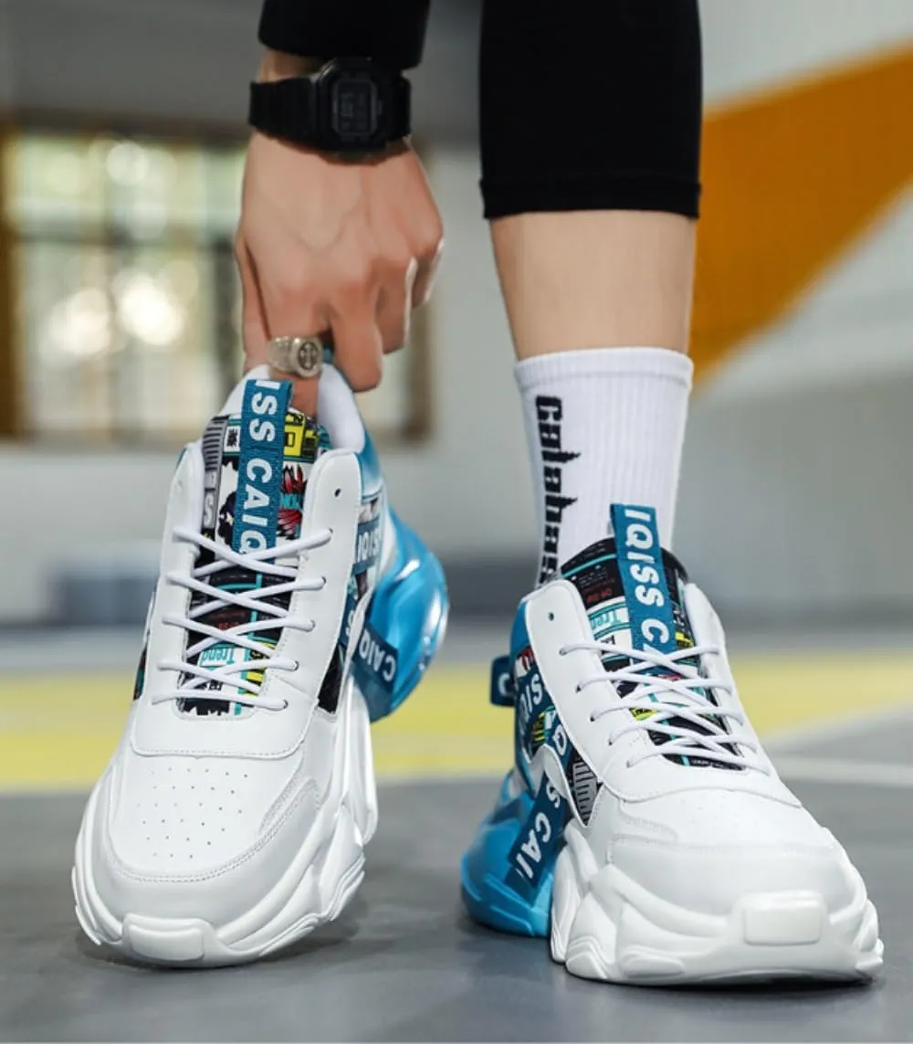 '   Chunky Sneakers Casual Trainers Fashion Workout Gym Tennis Shoes Trendy Youth Student Thick Sole for Men