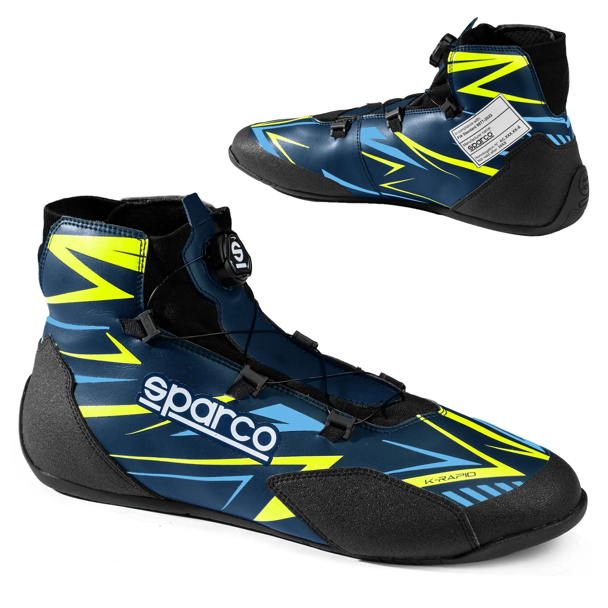 2025 Sparco K-RAPID Karting Boots Shoes New Rotor Closure FIA 8877 Approved Spec