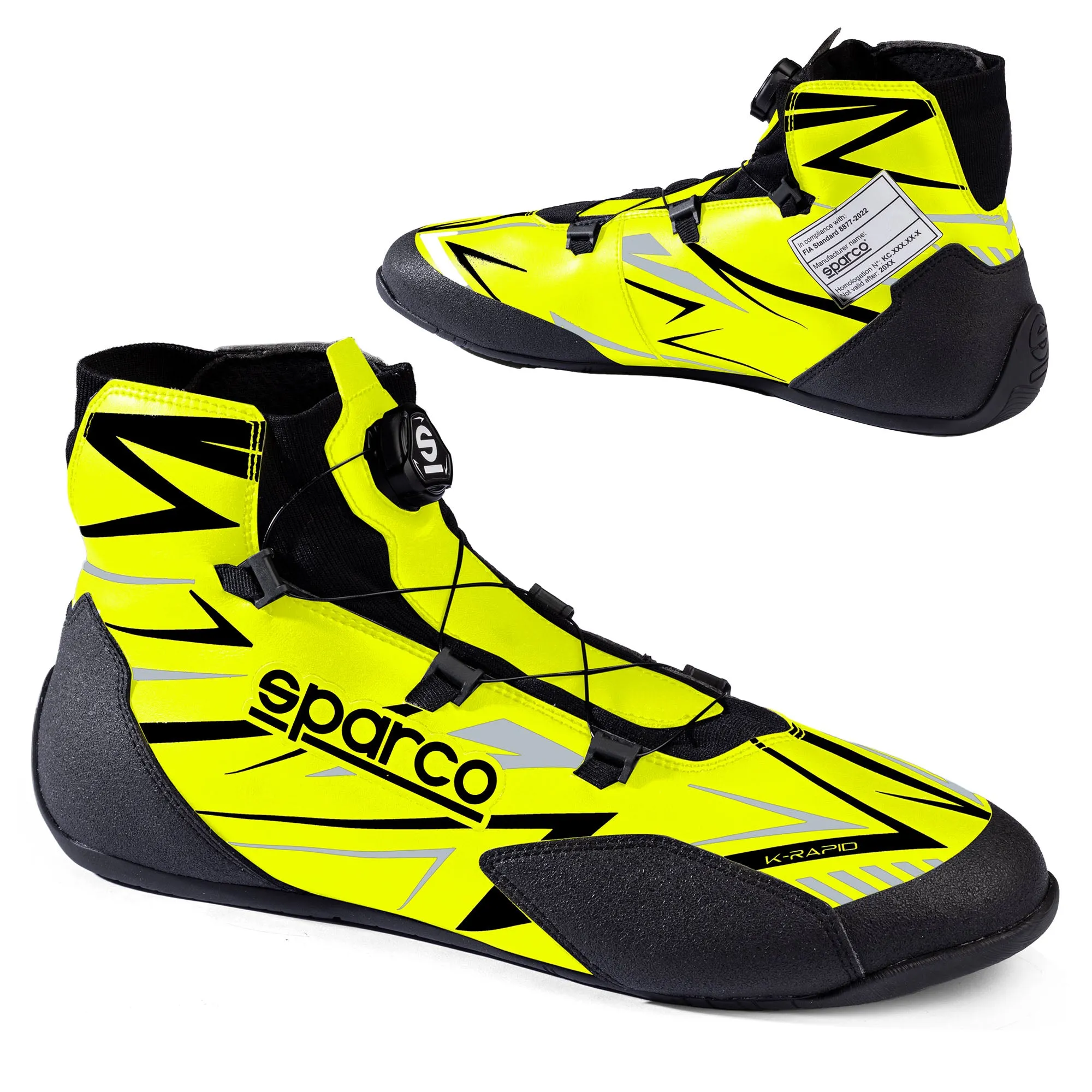 2025 Sparco K-RAPID Karting Boots Shoes New Rotor Closure FIA 8877 Approved Spec