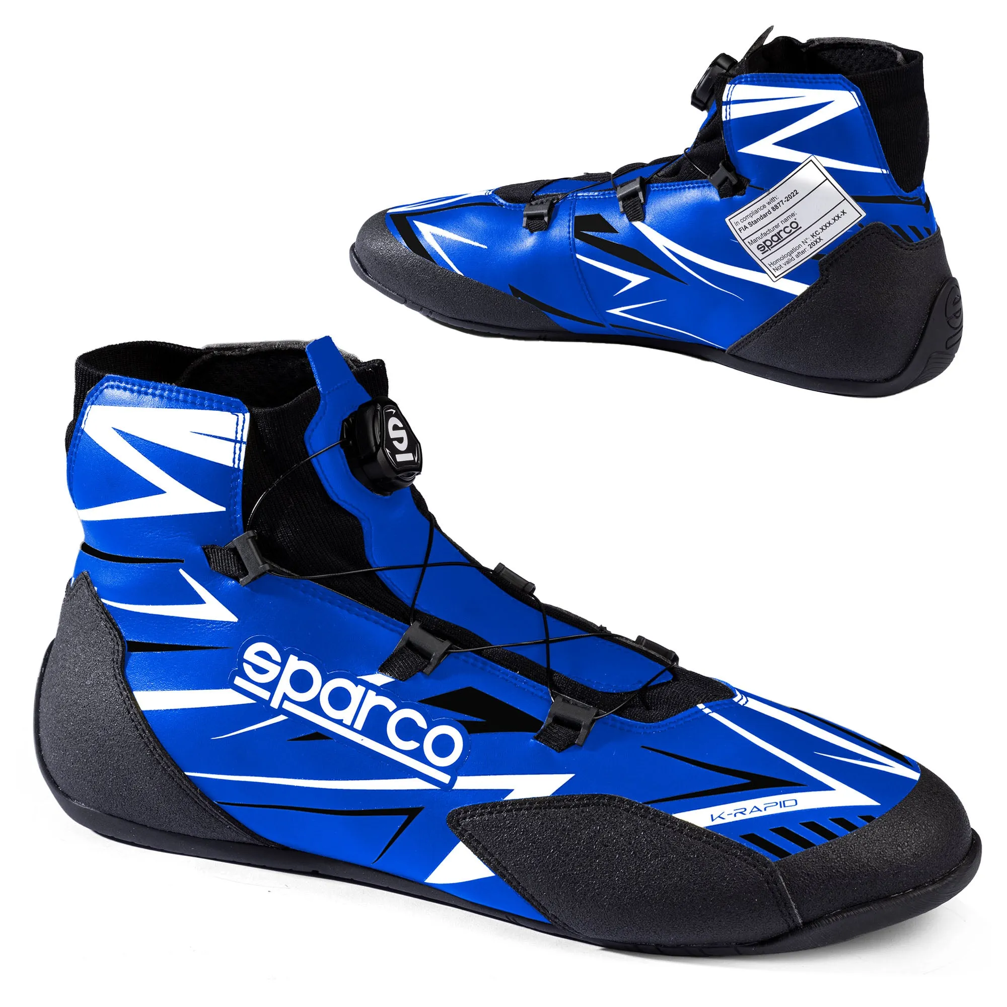 2025 Sparco K-RAPID Karting Boots Shoes New Rotor Closure FIA 8877 Approved Spec