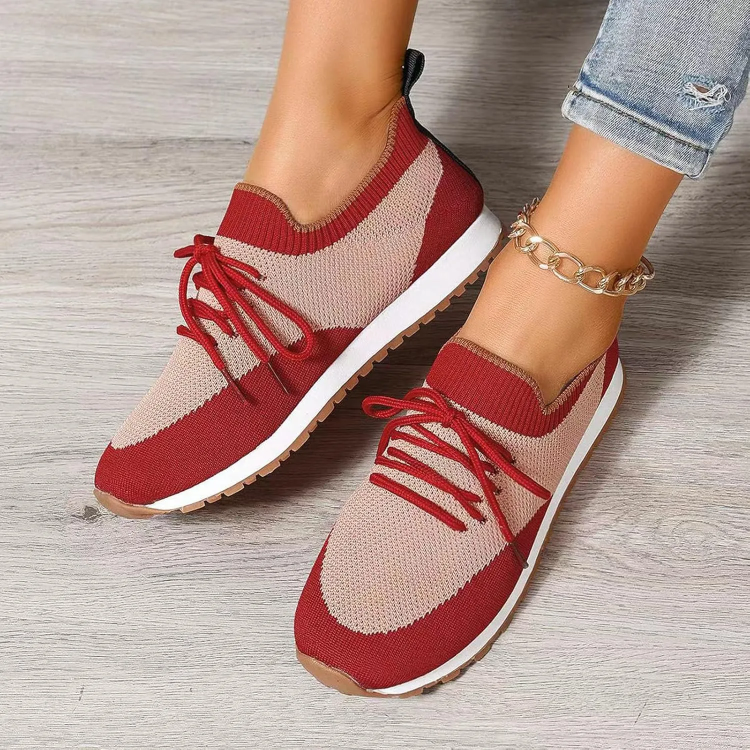 Arch Support Versatile Sneakers for Women Non Slip Workout Fashion Tennis Running Sneakers Comfort Nurse Shoe
