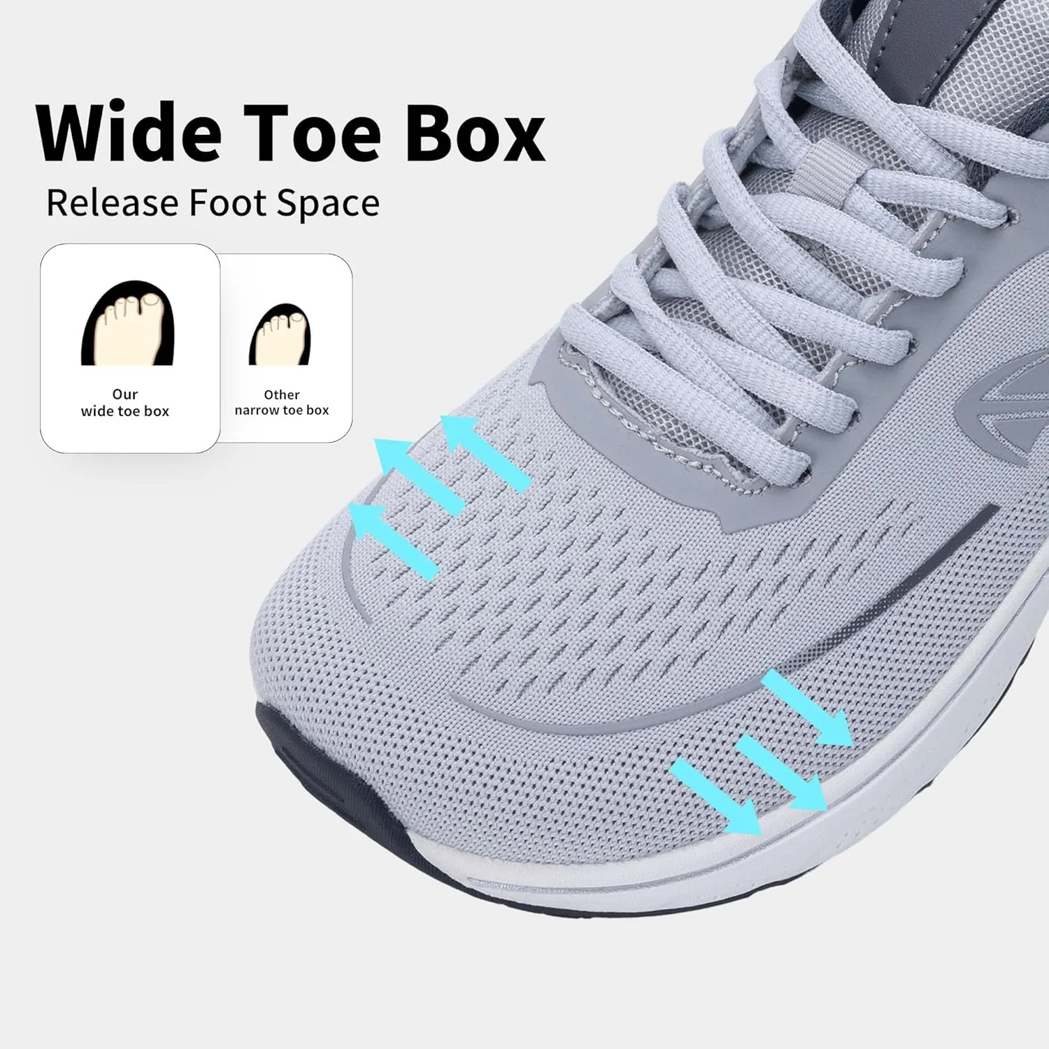 Autper Women's Running Shoes Wide Toe Box Sneakers Women Air Comfortable Arch Support Walking Tennis Athletic Shoes for Jogging Workout Gym Sports US6-11