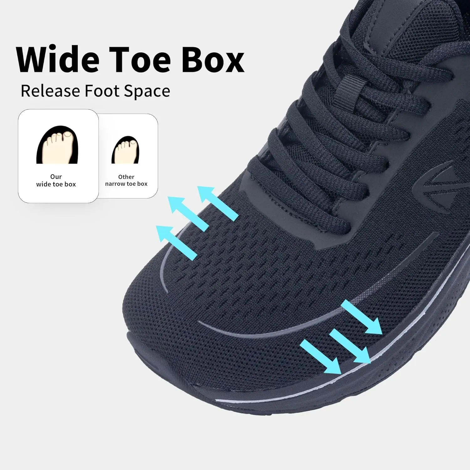 Autper Women's Running Shoes Wide Toe Box Sneakers Women Air Comfortable Arch Support Walking Tennis Athletic Shoes for Jogging Workout Gym Sports US6-11