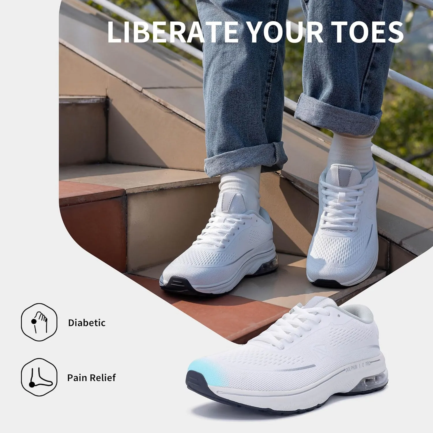 Autper Women's Running Shoes Wide Toe Box Sneakers Women Air Comfortable Arch Support Walking Tennis Athletic Shoes for Jogging Workout Gym Sports US6-11