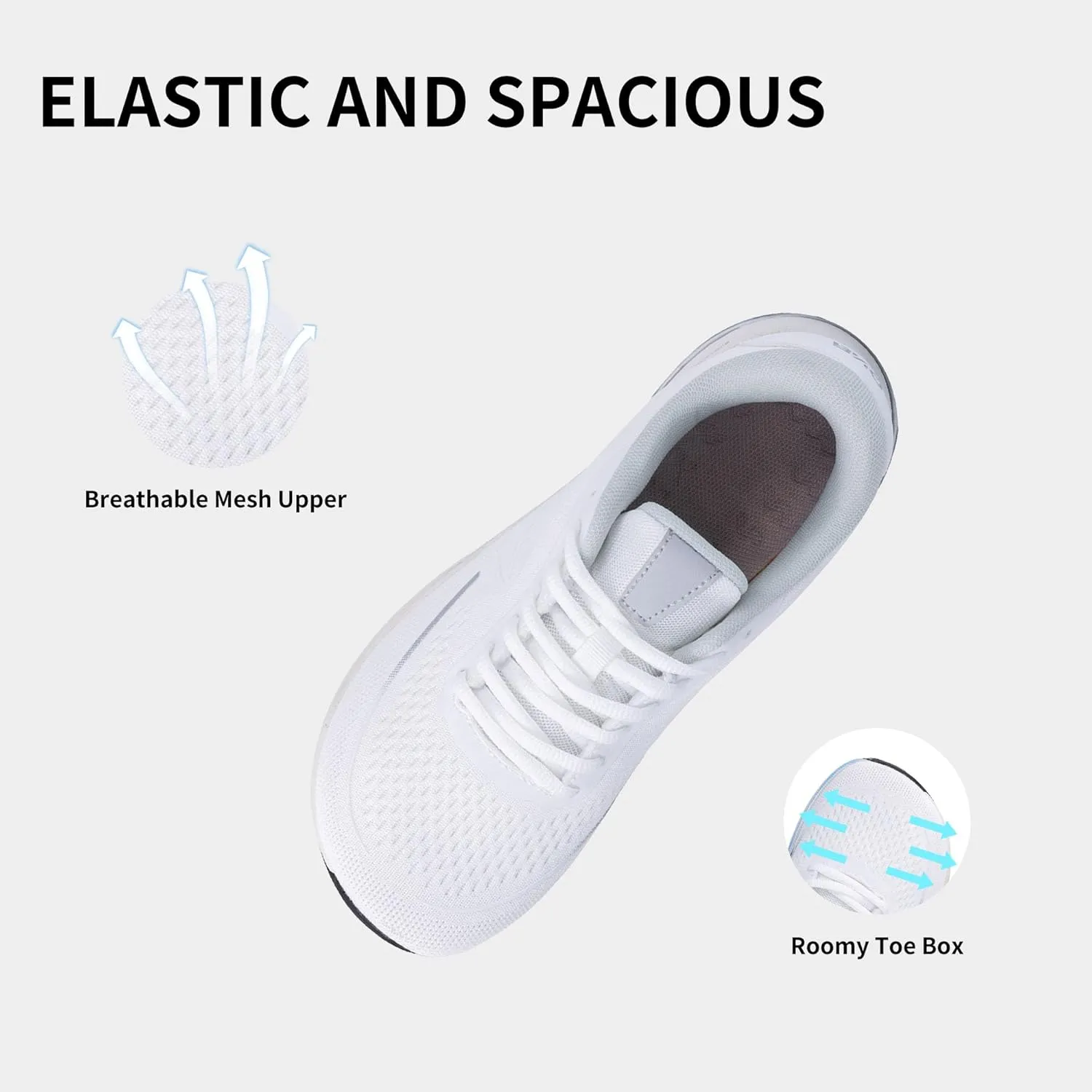 Autper Women's Running Shoes Wide Toe Box Sneakers Women Air Comfortable Arch Support Walking Tennis Athletic Shoes for Jogging Workout Gym Sports US6-11