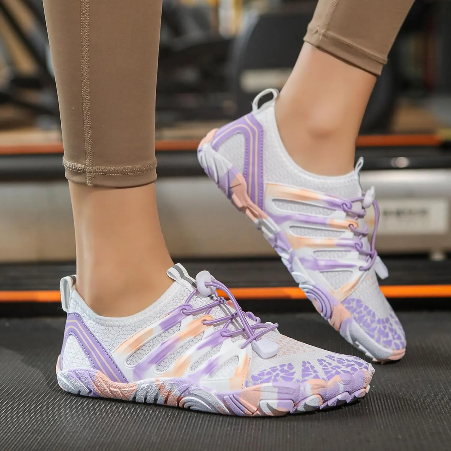 Barefoot Water Shoes for Women Men Wide Toe Quick-Dry Footwear Lightweight Mesh Breathable Aqua Shoes Beach Swim Yoga Exercise Surf Slip On Sneakers for Men Women