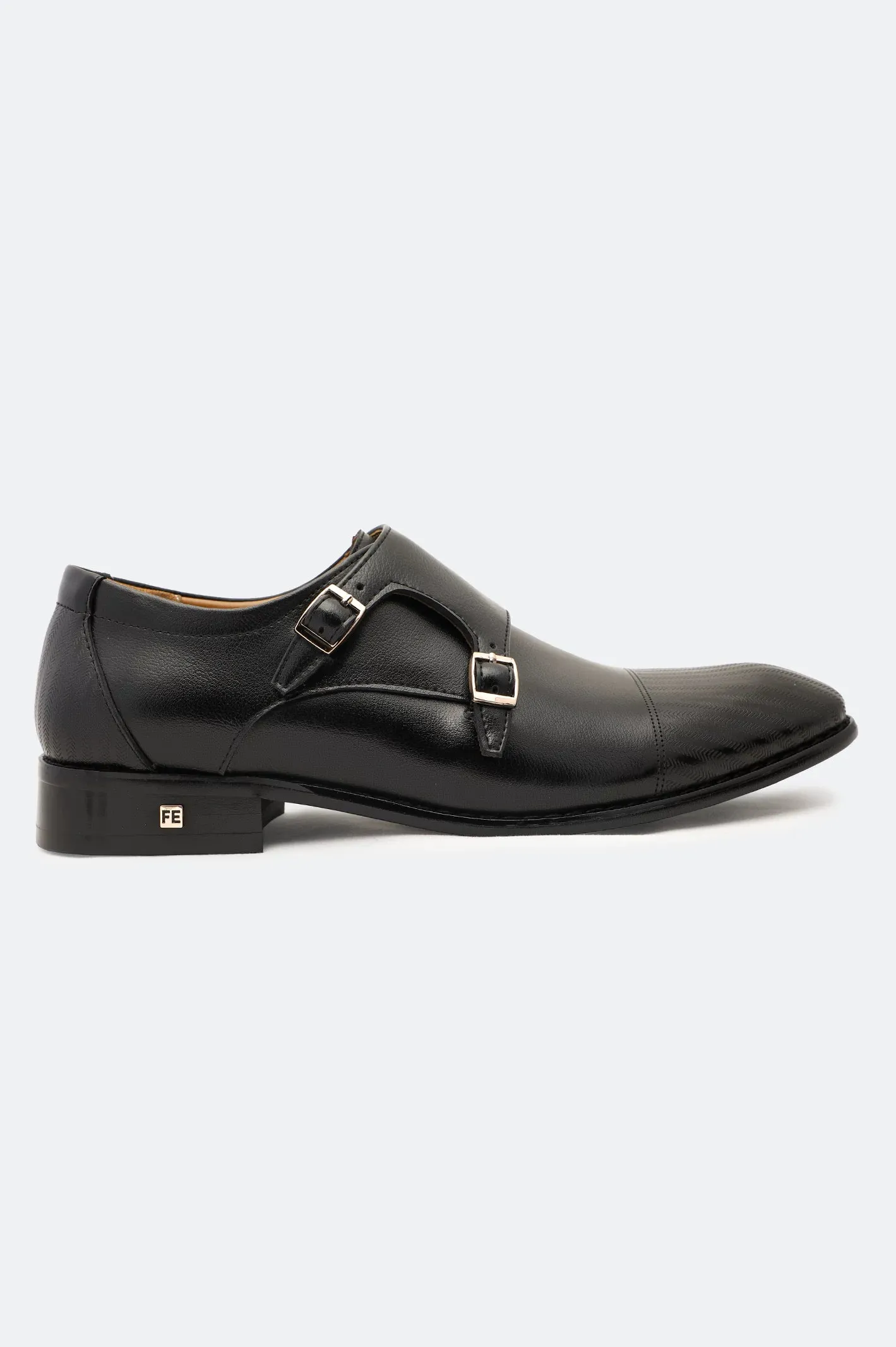 Black Formal Double Monk Shoes