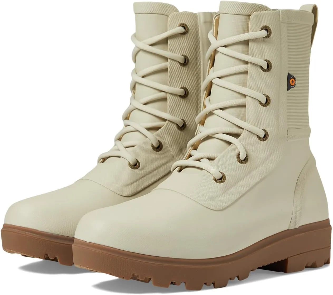 BOGS Holly Rain Lace Tall Oatmeal 6 B (M)