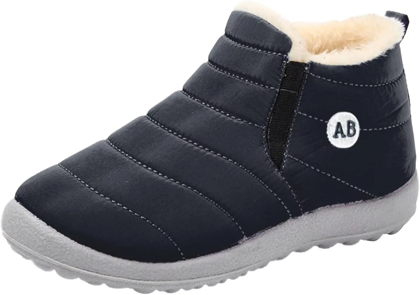 Boys Girls House Solid Plush Sneakers Winter Hot Boots Flat Splashing Fuzzy Warm Short Tube Snow Boots High Heel Boots