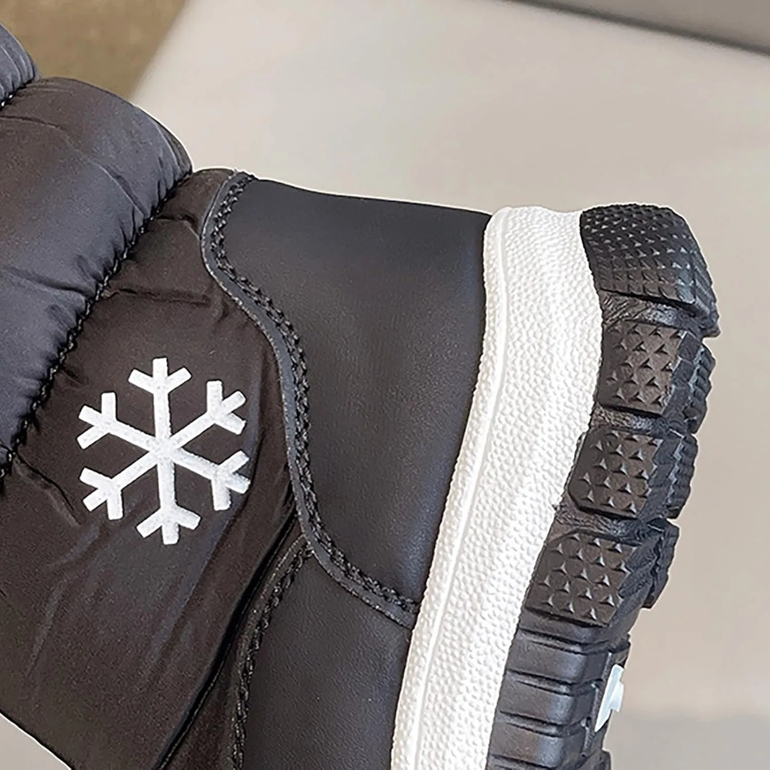 Boys Girls Mid Calf Snow Boots Warm Cozy Anti-Slip Faux Fr ining Insulated Shoes for Little/Big Kids Outdoor