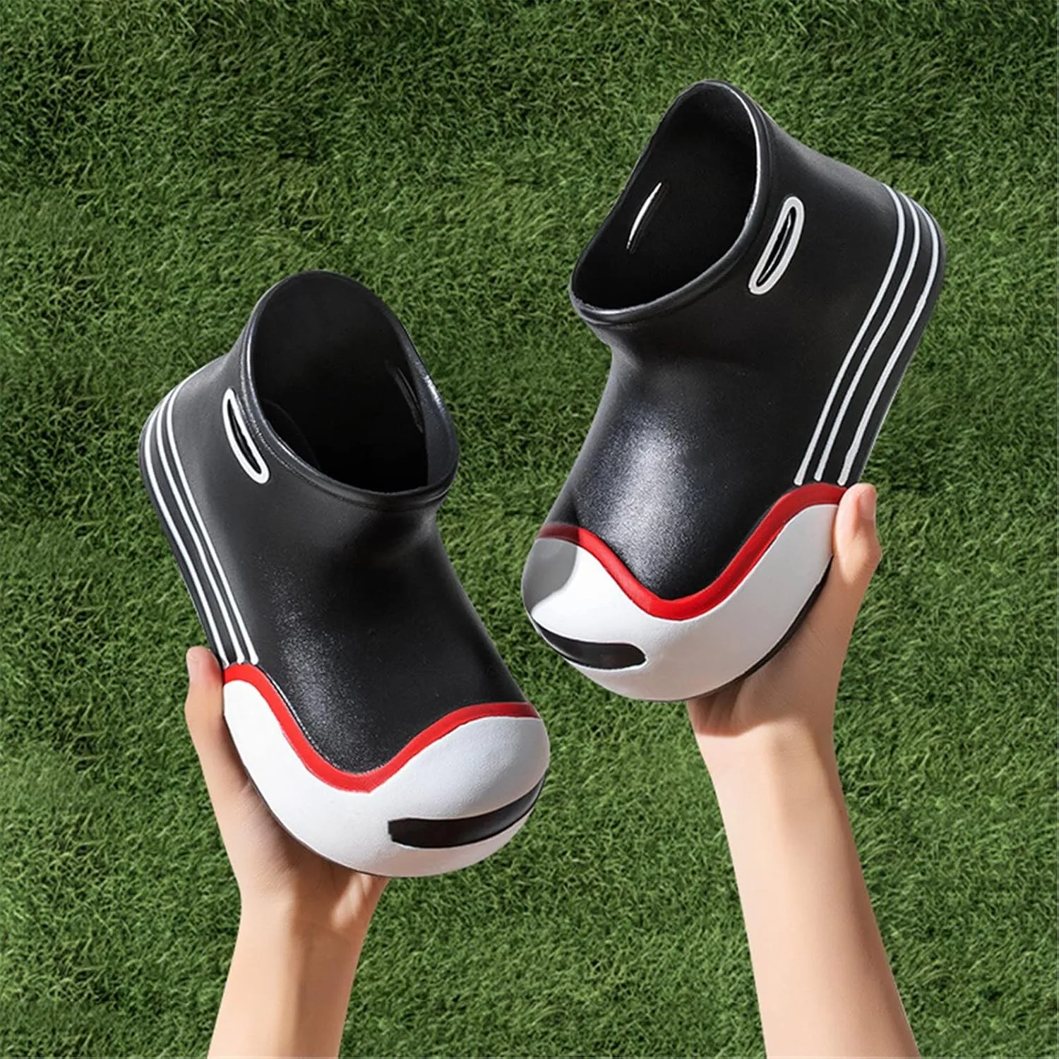Boys Girls Soft Cute Rain Boots Big Kids Children Rain Boots Portable Comfortable Anti Slip Rainy Girls Leather Shoes