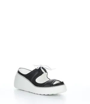 DARE520FLY BLACK Round Toe Shoes