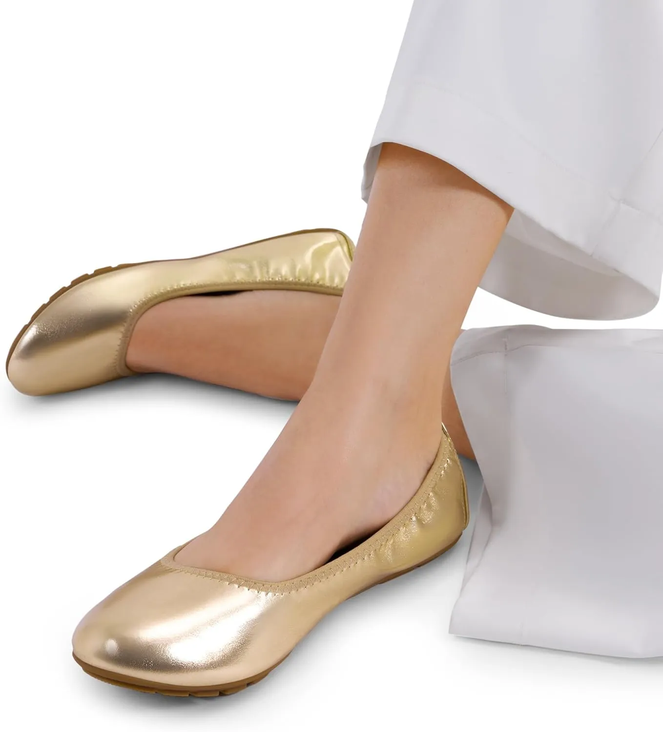 DREAM PAIRS Womens Ballet Flats Foldable Round Toe Dressy Comfortable Slip On Dress Shoes