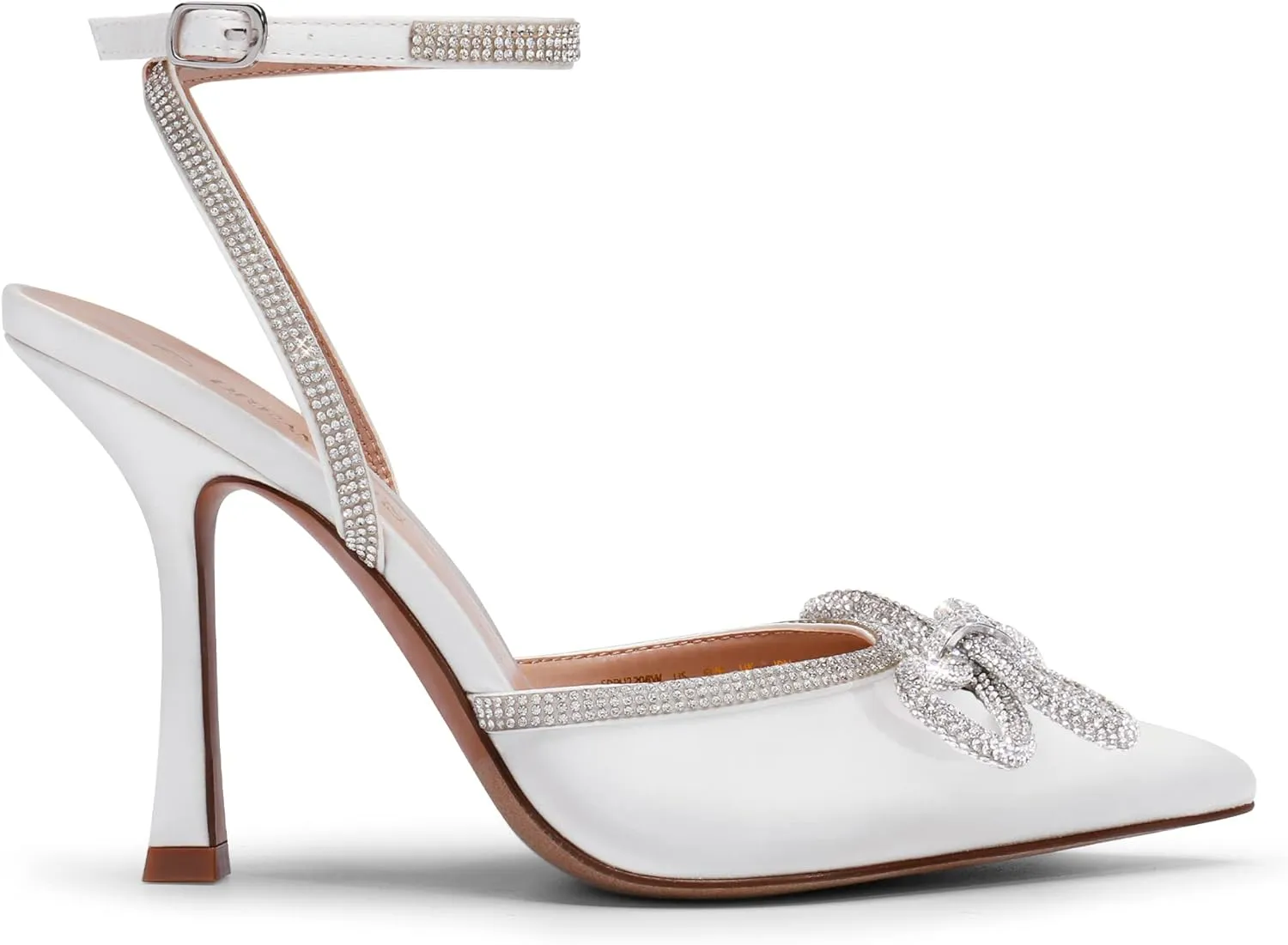 DREAM PAIRS Women's High Heels Destiny Closed Toe Strappy Heels Sexy Rhinestone Ankle Strap Pumps Wedding Bridal Party Dress Shoes