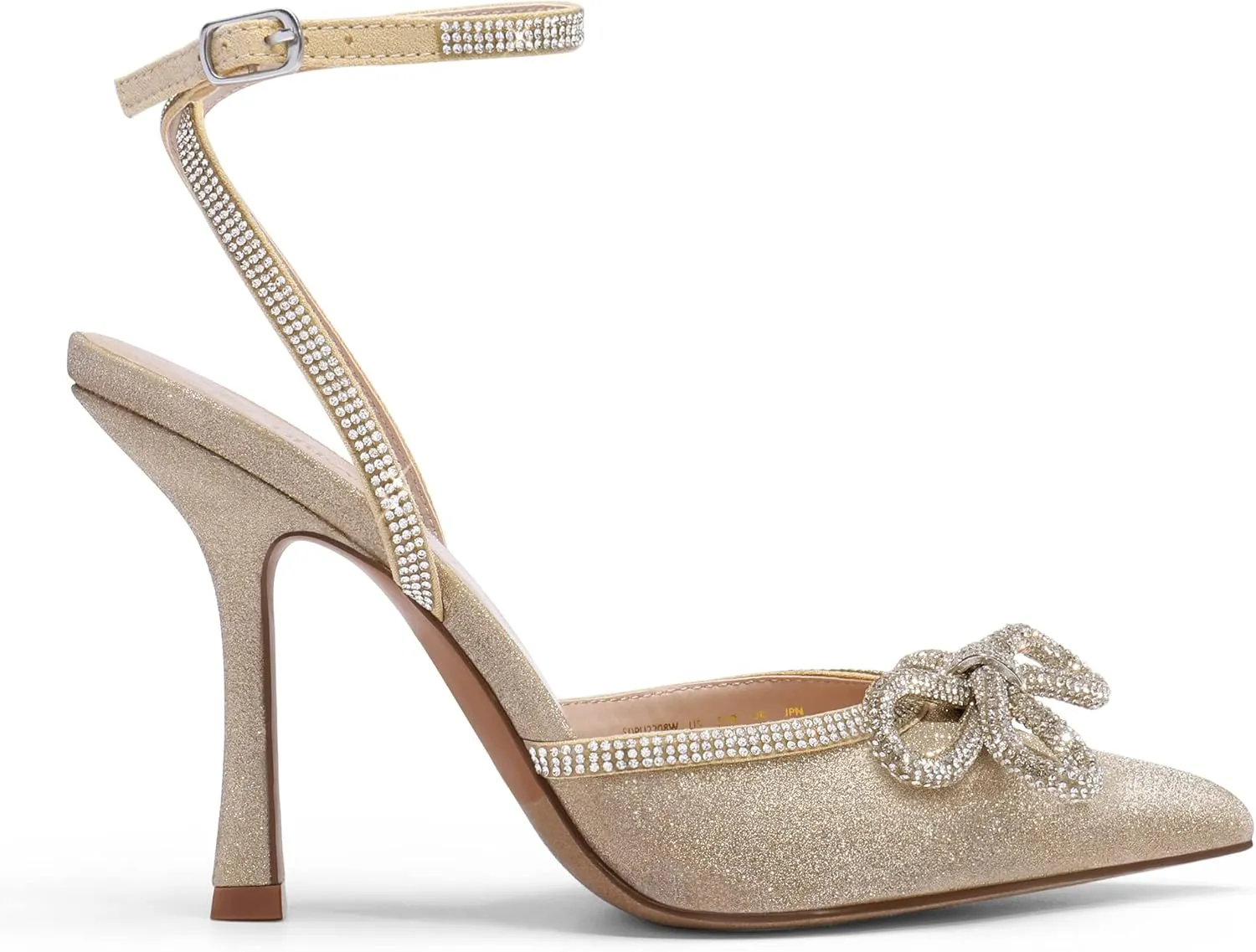 DREAM PAIRS Women's High Heels Destiny Closed Toe Strappy Heels Sexy Rhinestone Ankle Strap Pumps Wedding Bridal Party Dress Shoes