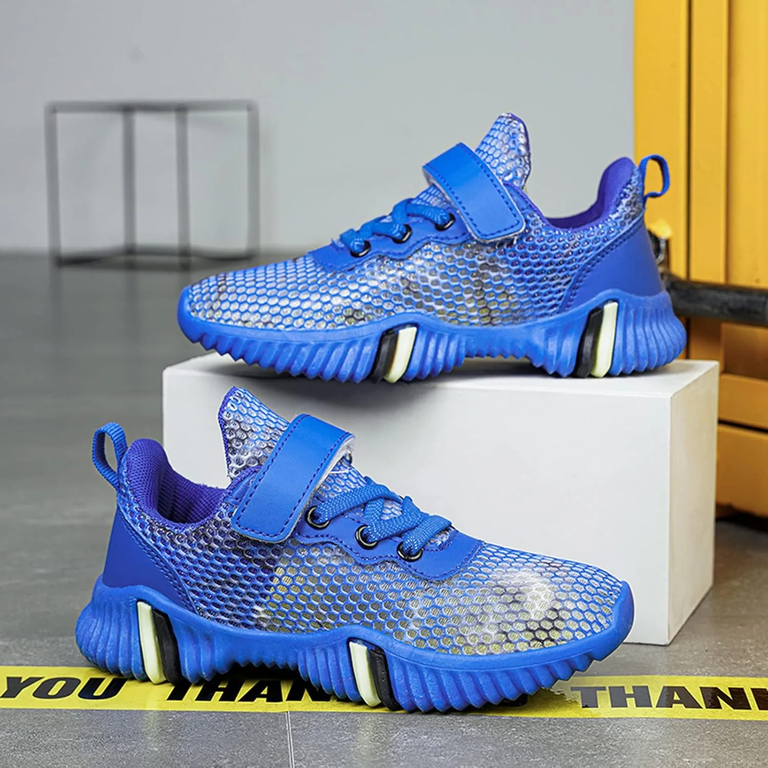 Eliogn Kids Sneakers for Boys Running Shoes Lightweight Breathable Walking Shoes