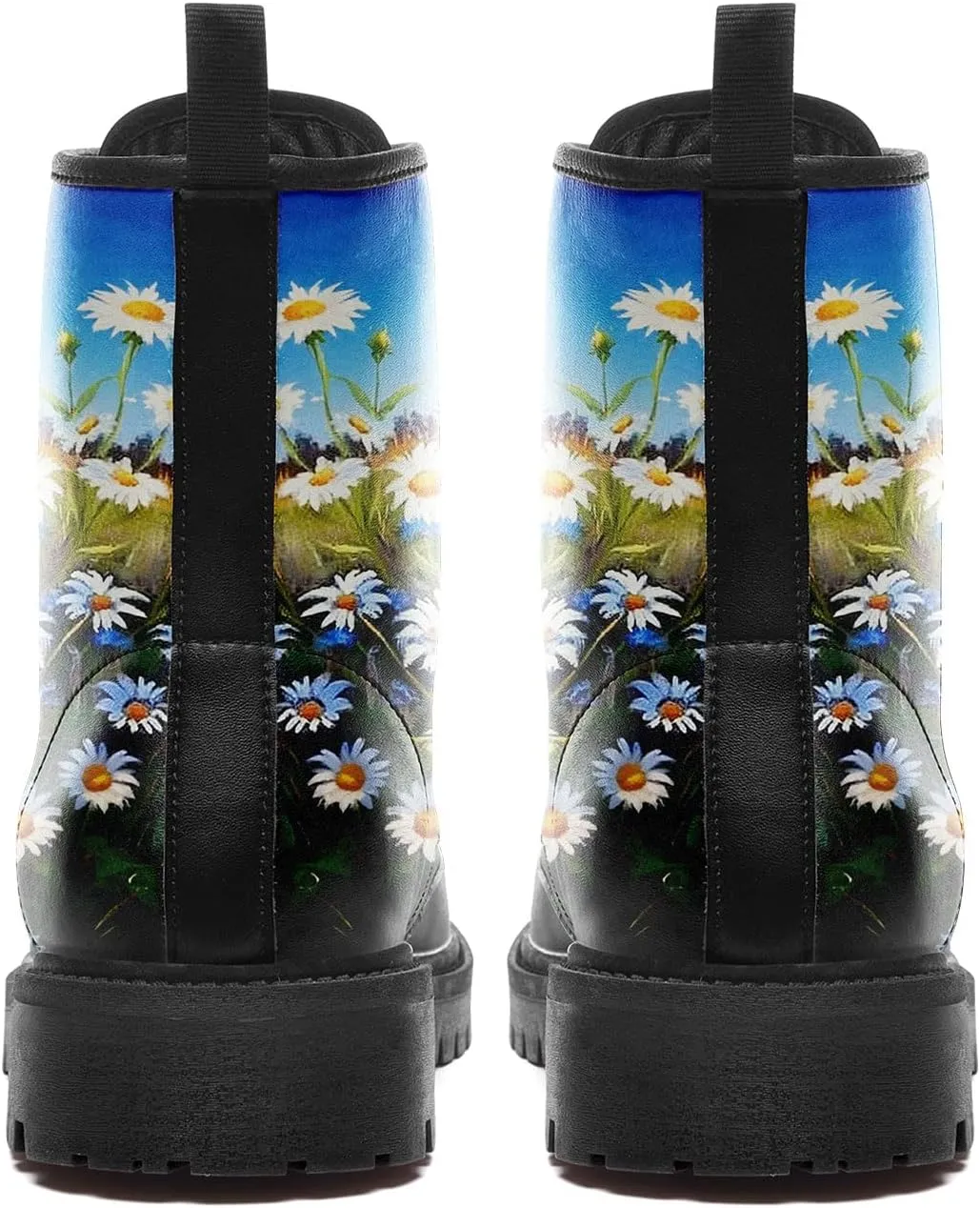 Floral Lady's Ankle Boots Fashion Comfortable Platform Women's Dress Booties Gift Flowers Lace-up Trendy Dress Shoes