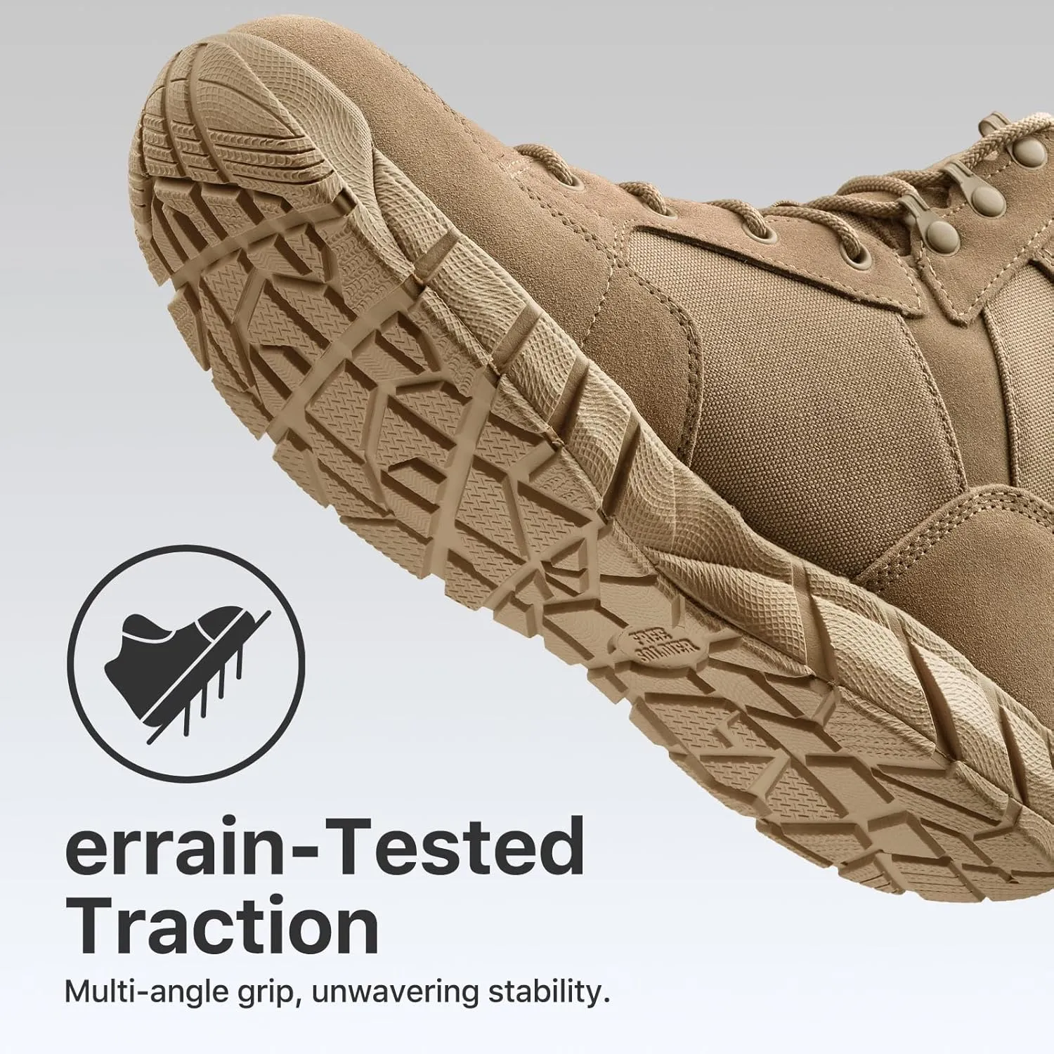 FREE SOLDIER Waterproof Hiking Work Boots Men's Tactical Boots 6 Inches Lightweight Military Boots Breathable Desert Boots