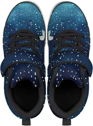 GOSTONG Unisex Kids Sneakers Breathable Mesh Easy-on Kids Casual Sneakers Non Slip Indoor Outdoor Walking Shoes Black US 11-15
