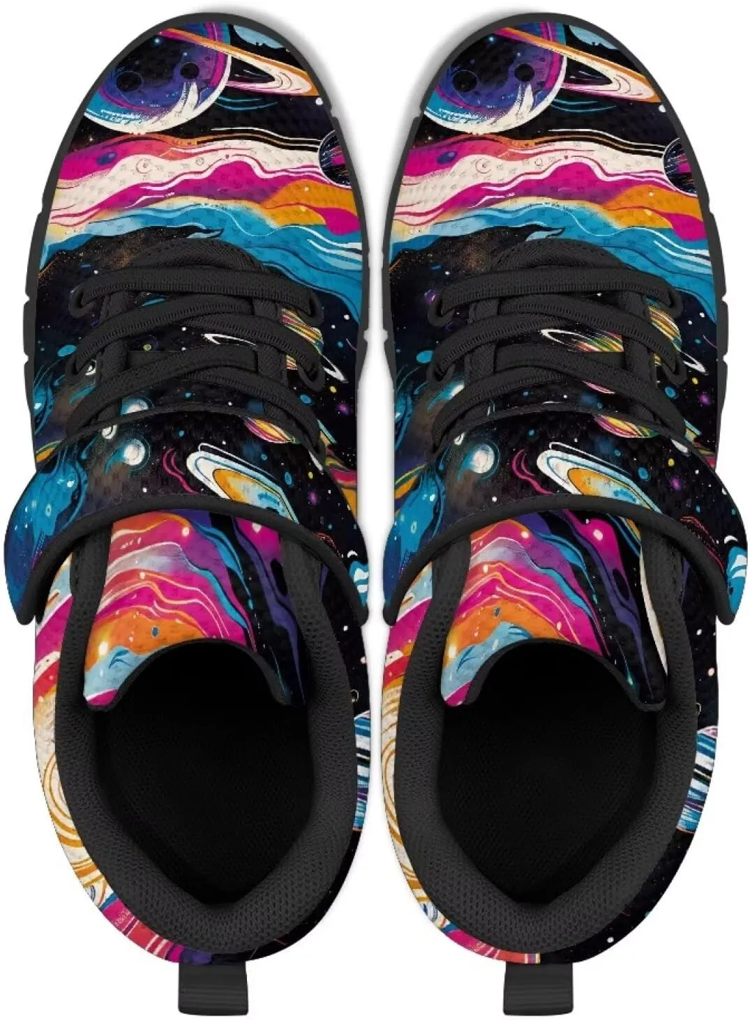 GOSTONG Unisex Kids Sneakers Breathable Mesh Easy-on Kids Casual Sneakers Non Slip Indoor Outdoor Walking Shoes Black US 11-15