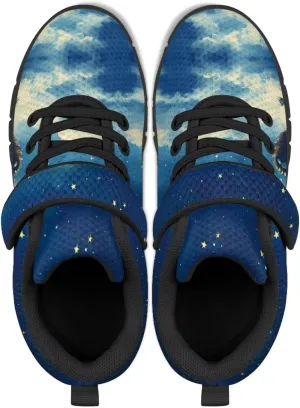 GOSTONG Unisex Kids Sneakers Breathable Mesh Easy-on Kids Casual Sneakers Non Slip Indoor Outdoor Walking Shoes Black US 11-15