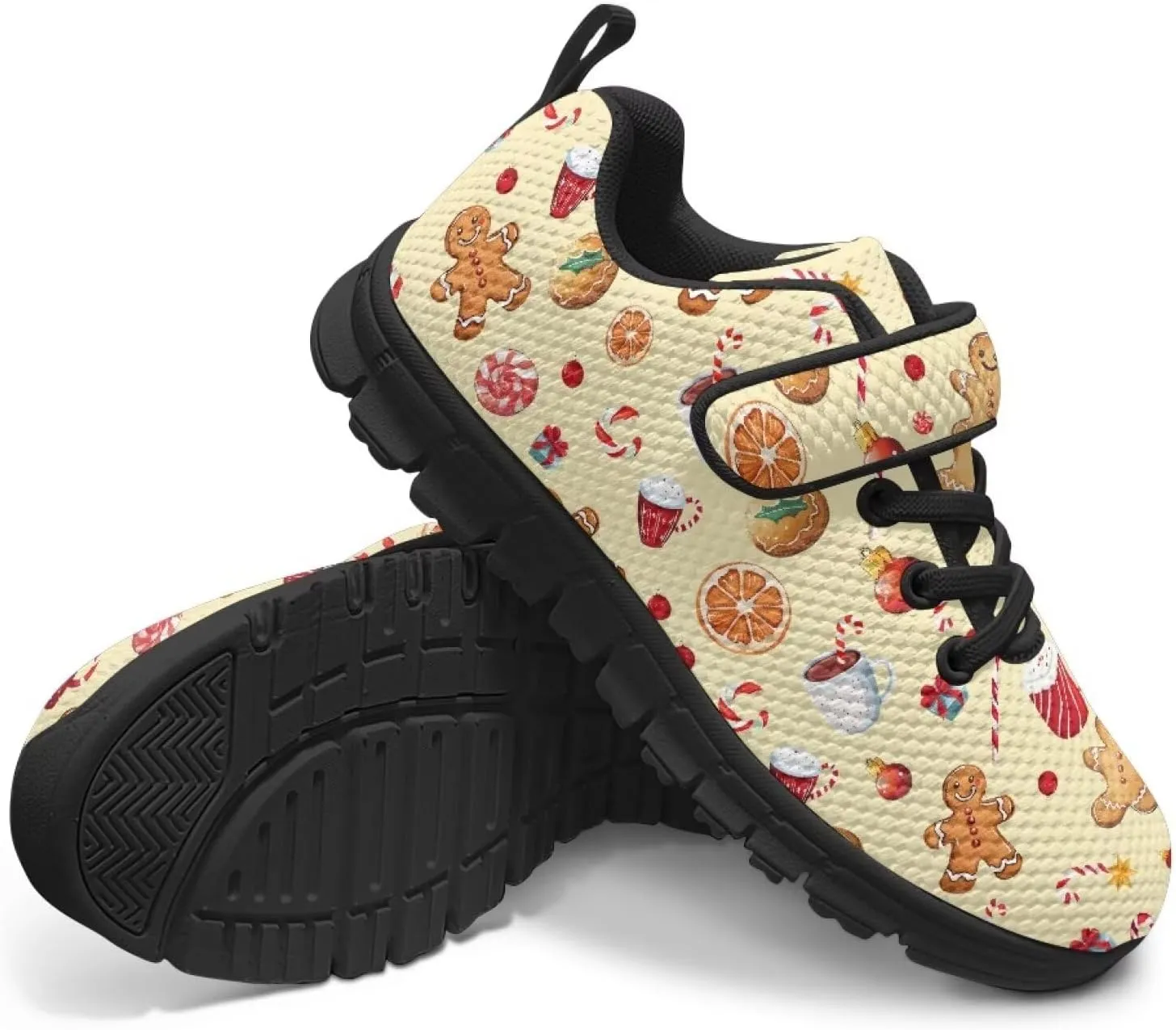 GOSTONG Unisex Kids Sneakers Breathable Mesh Easy-on Kids Casual Sneakers Non Slip Indoor Outdoor Walking Shoes Black US 11-15
