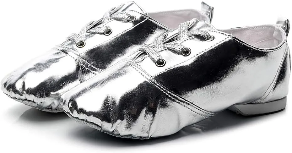 HIPPOSEUS Lace up Jazz Shoes Modern Dance Practice Shoes with Soft Sole Lightweight for Women and Men