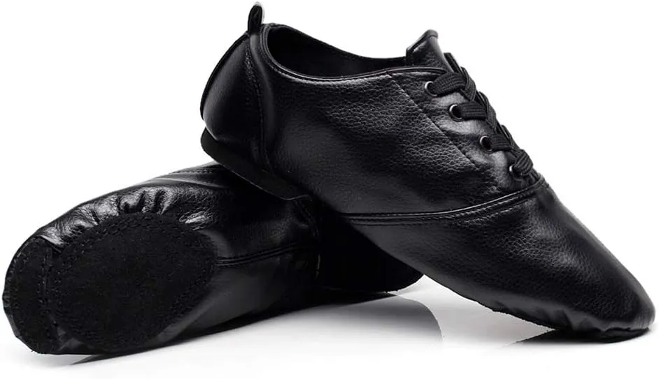 HIPPOSEUS Lace up Jazz Shoes Modern Dance Practice Shoes with Soft Sole Lightweight for Women and Men