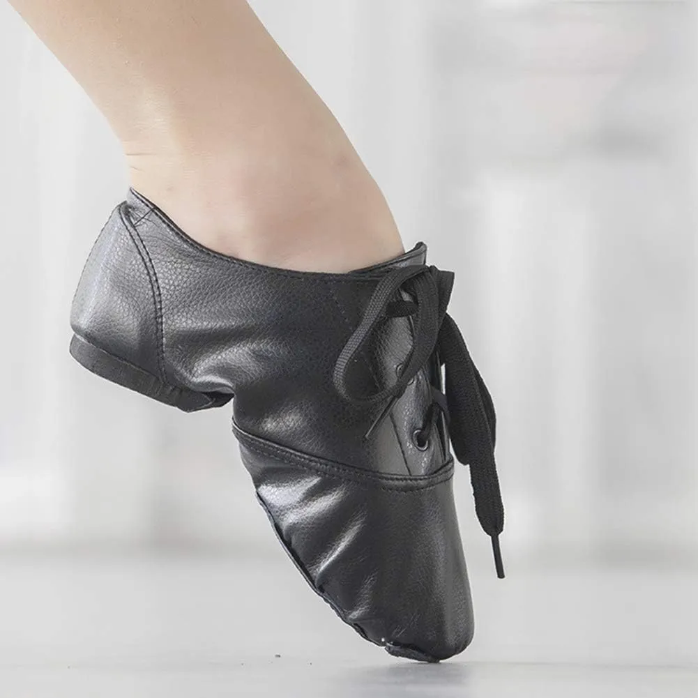 HIPPOSEUS Lace up Jazz Shoes Modern Dance Practice Shoes with Soft Sole Lightweight for Women and Men