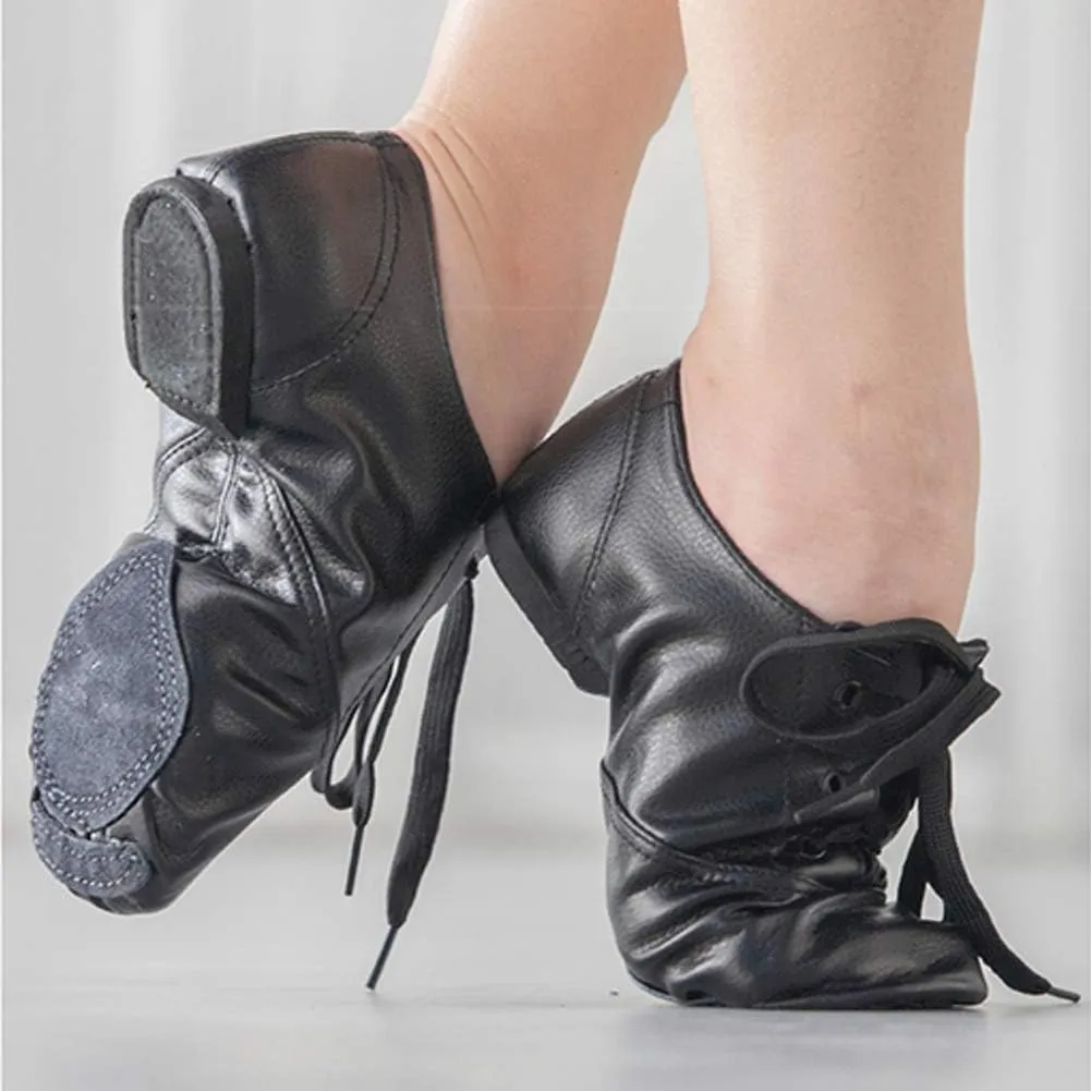 HIPPOSEUS Lace up Jazz Shoes Modern Dance Practice Shoes with Soft Sole Lightweight for Women and Men
