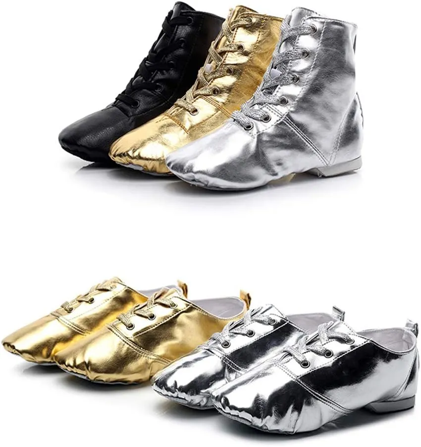 HIPPOSEUS Lace up Jazz Shoes Modern Dance Practice Shoes with Soft Sole Lightweight for Women and Men