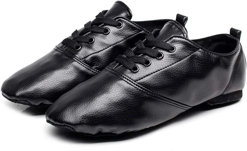 HIPPOSEUS Lace up Jazz Shoes Modern Dance Practice Shoes with Soft Sole Lightweight for Women and Men