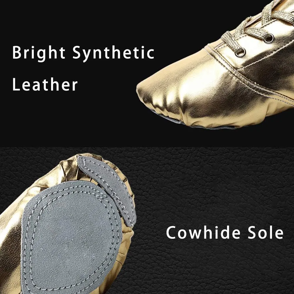 HIPPOSEUS Lace up Jazz Shoes Modern Dance Practice Shoes with Soft Sole Lightweight for Women and Men
