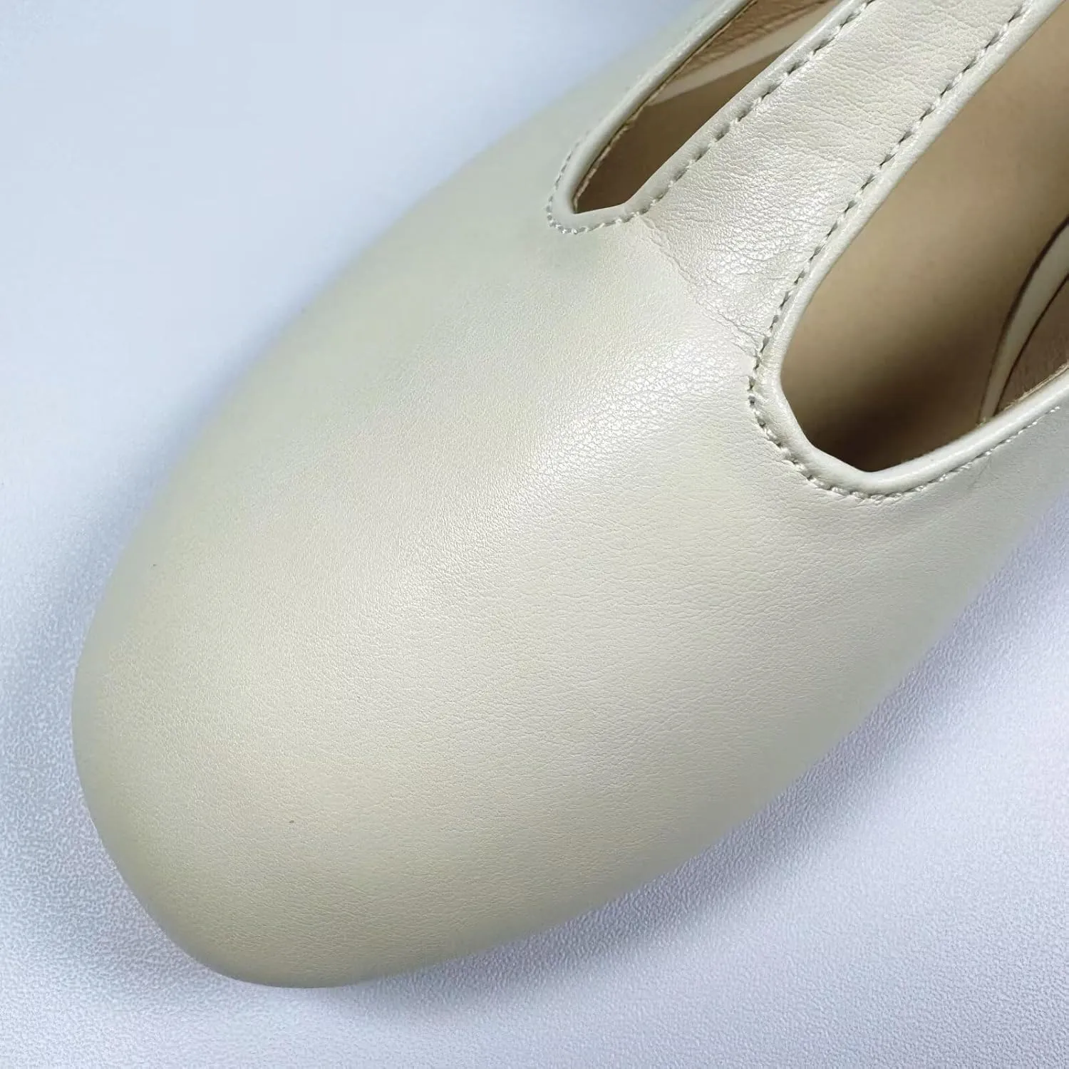 INEELUYI Women's PU Leather Mary Janes Flats Shoes T-Strap Buckle Round Toe Flats Shoes Casual Dressy Ballerina Shoes