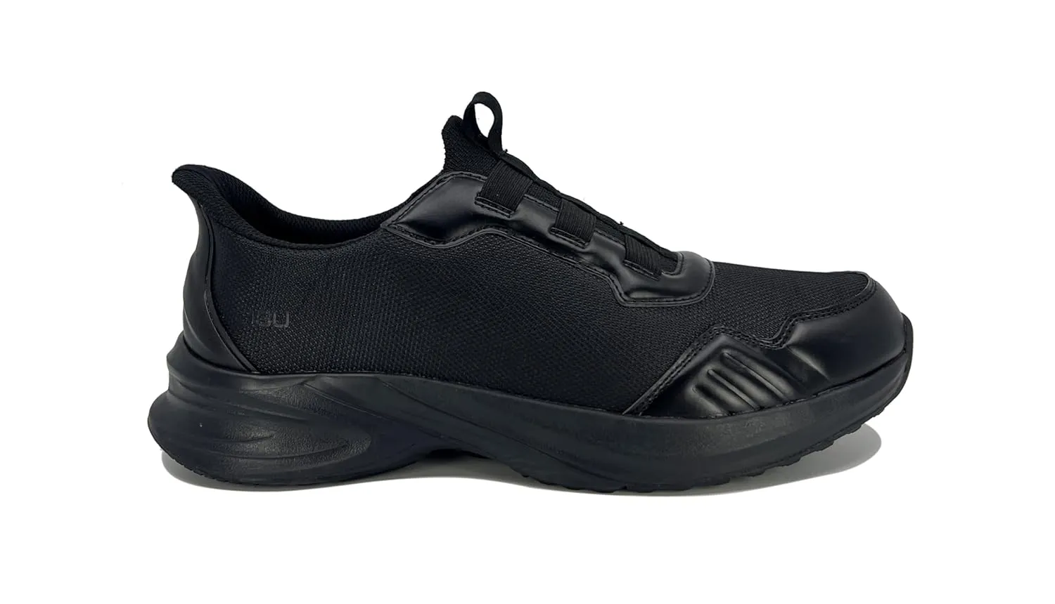 Jambu Men's Dash Easy-Wear Slip-On, Soft Knit and Nubuck Construction, Removable Relax Foam Insoles, Comfort Rocker Bottom, Black/Black, 10