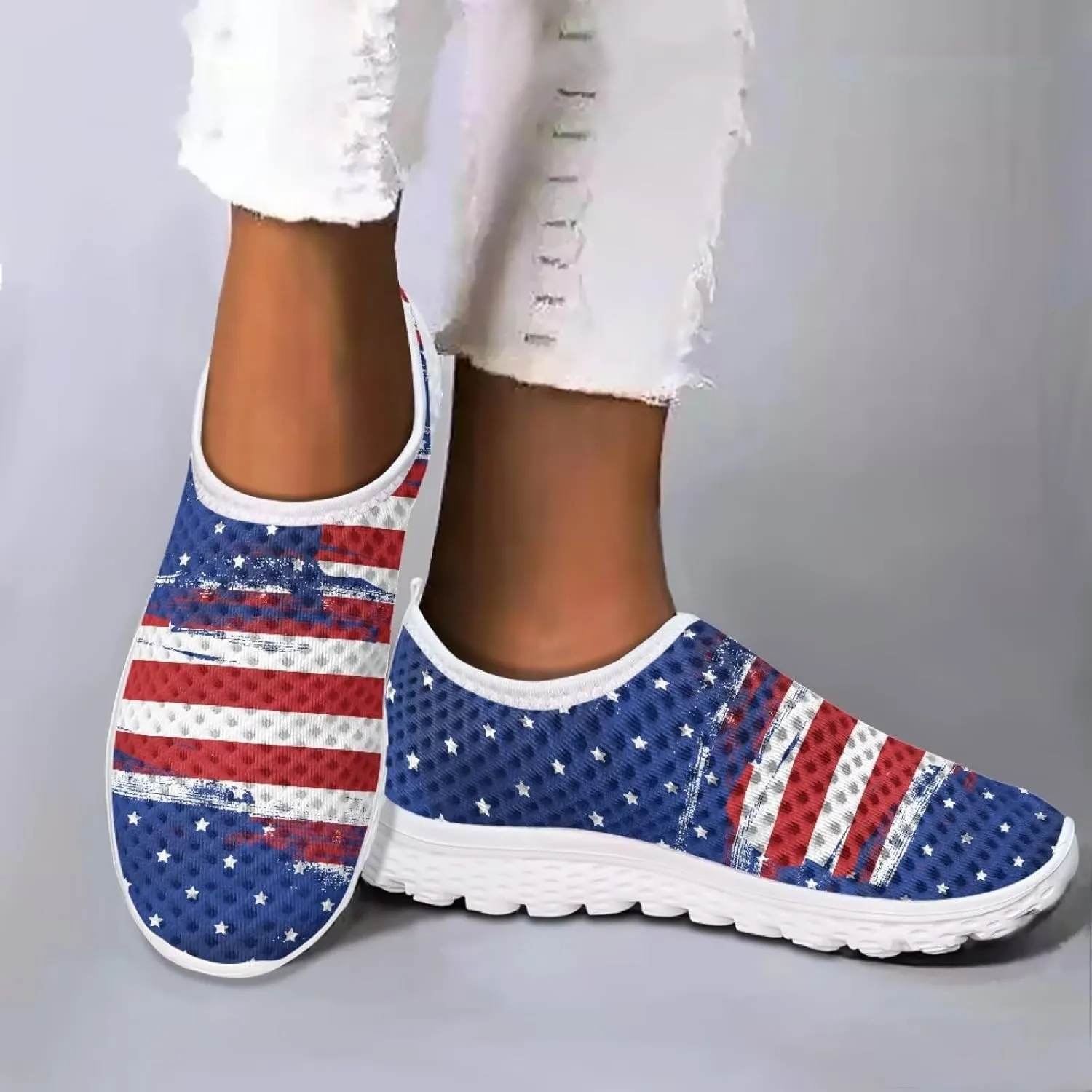 KEIAHUAN Trendy Running Shoes for Women Sneakers, Casual Lightweight Training Shoes Non-Slip Athletic Tennis Shoes