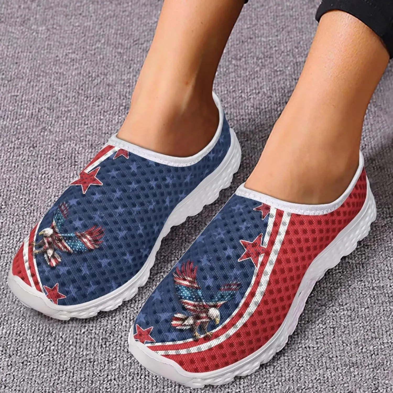 KEIAHUAN Trendy Women Road Running Shoes Non-Slip Tennis Training Shoes Casual Lightweight Sneakers