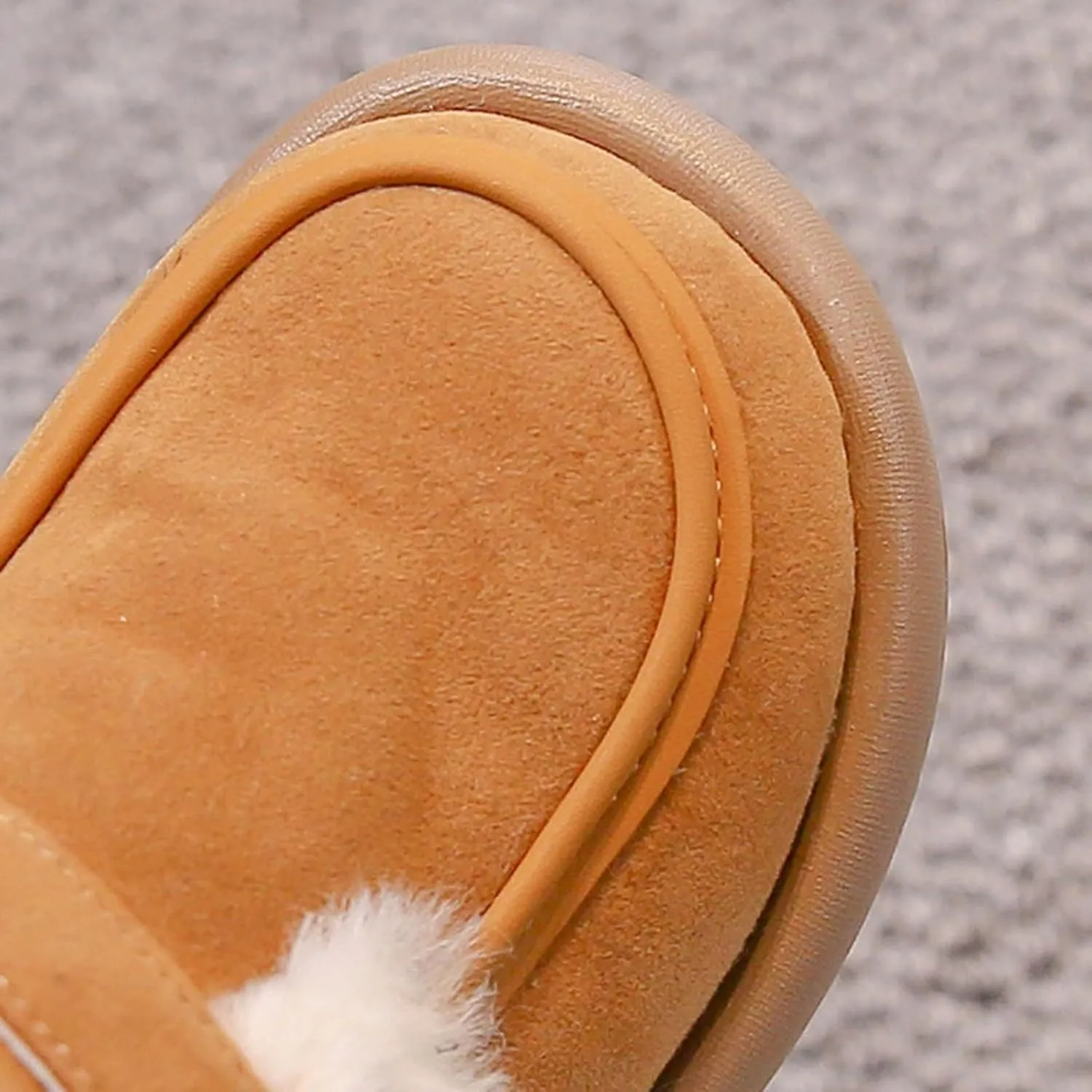 Kids Furry Warm Winter Ankle Boots Boys Girls Cozy Fleece Plush Soft Fuzzy Fr Collar Casual Boots for Toddler Boys