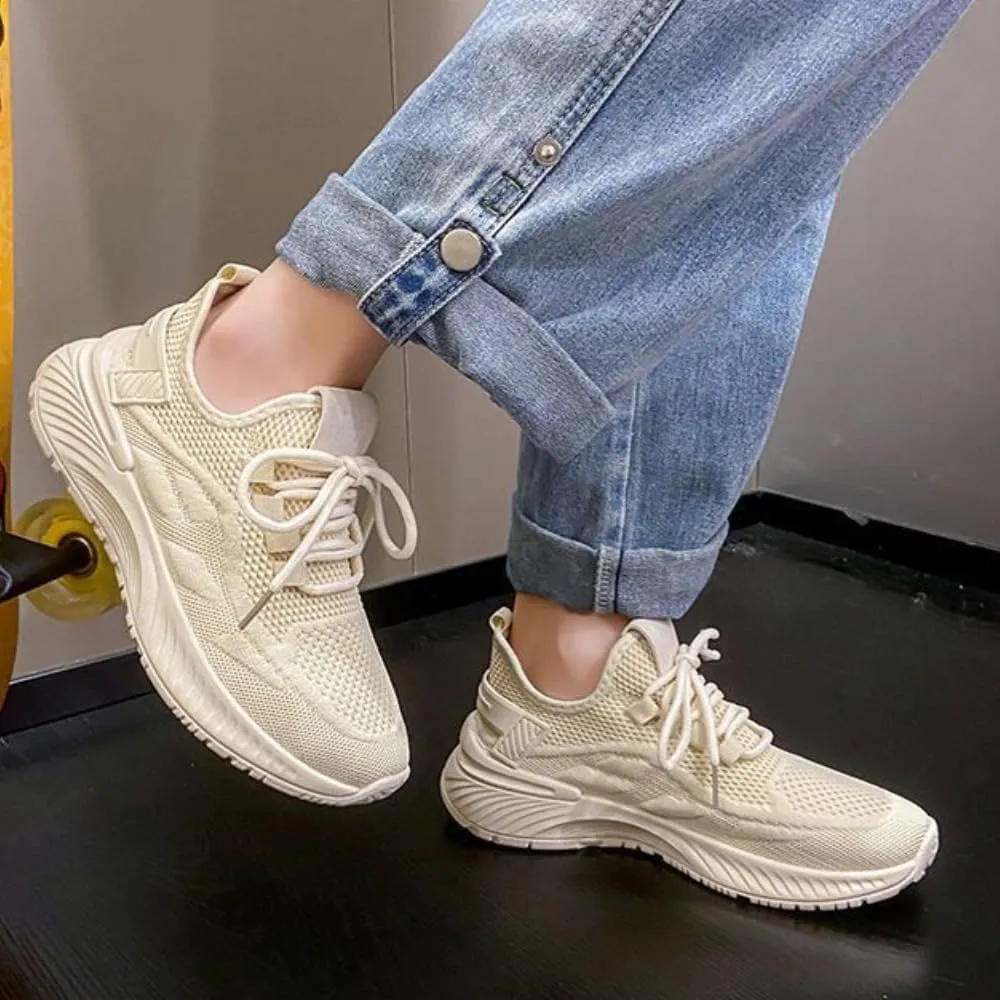 Knit Mesh Running Shoes Ultra Lightweight Breathable Non Slip Athletic Sneakers Workout Casual Walking Sports Shoes
