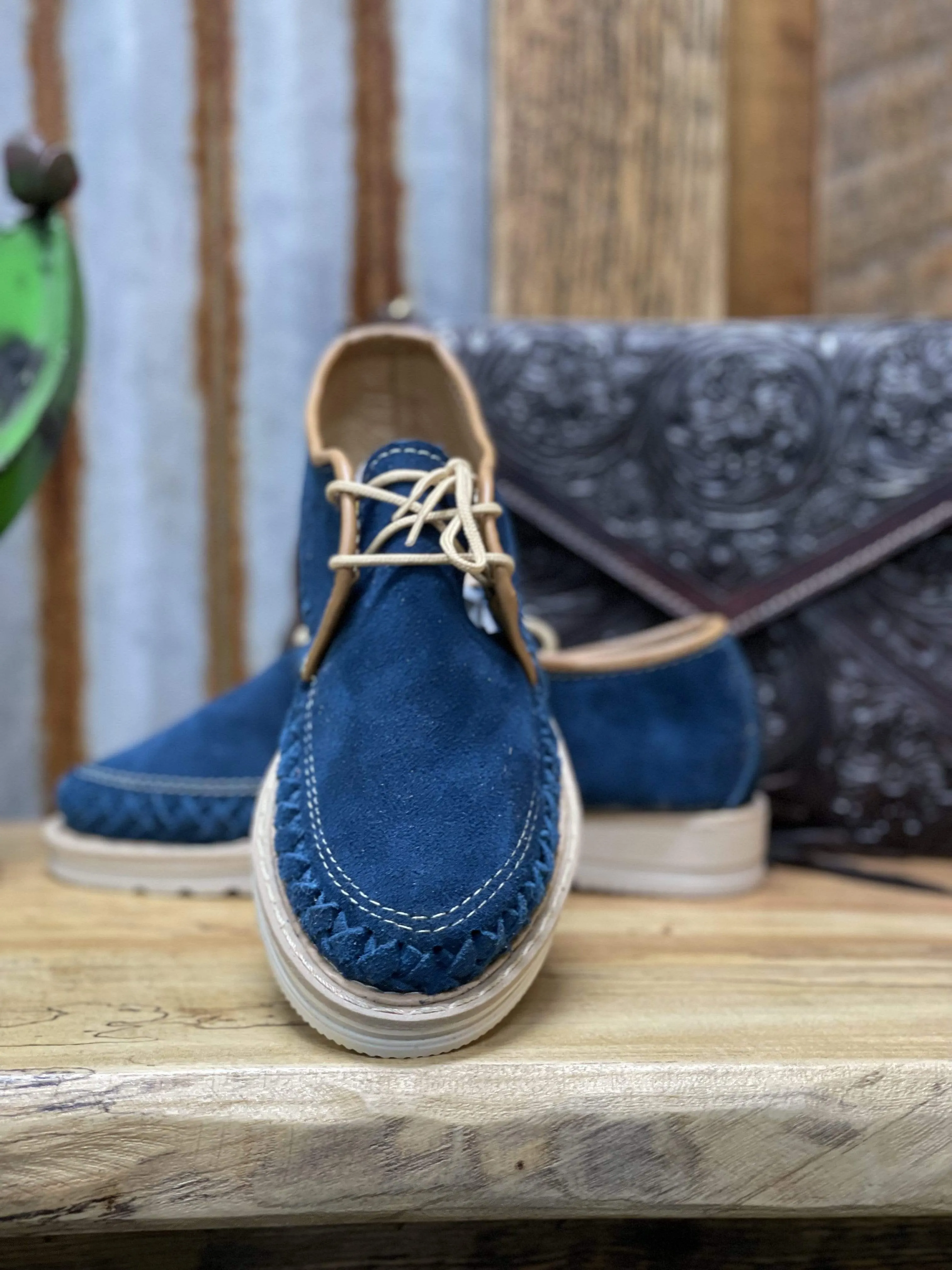 Lace Up Suede Moccasin