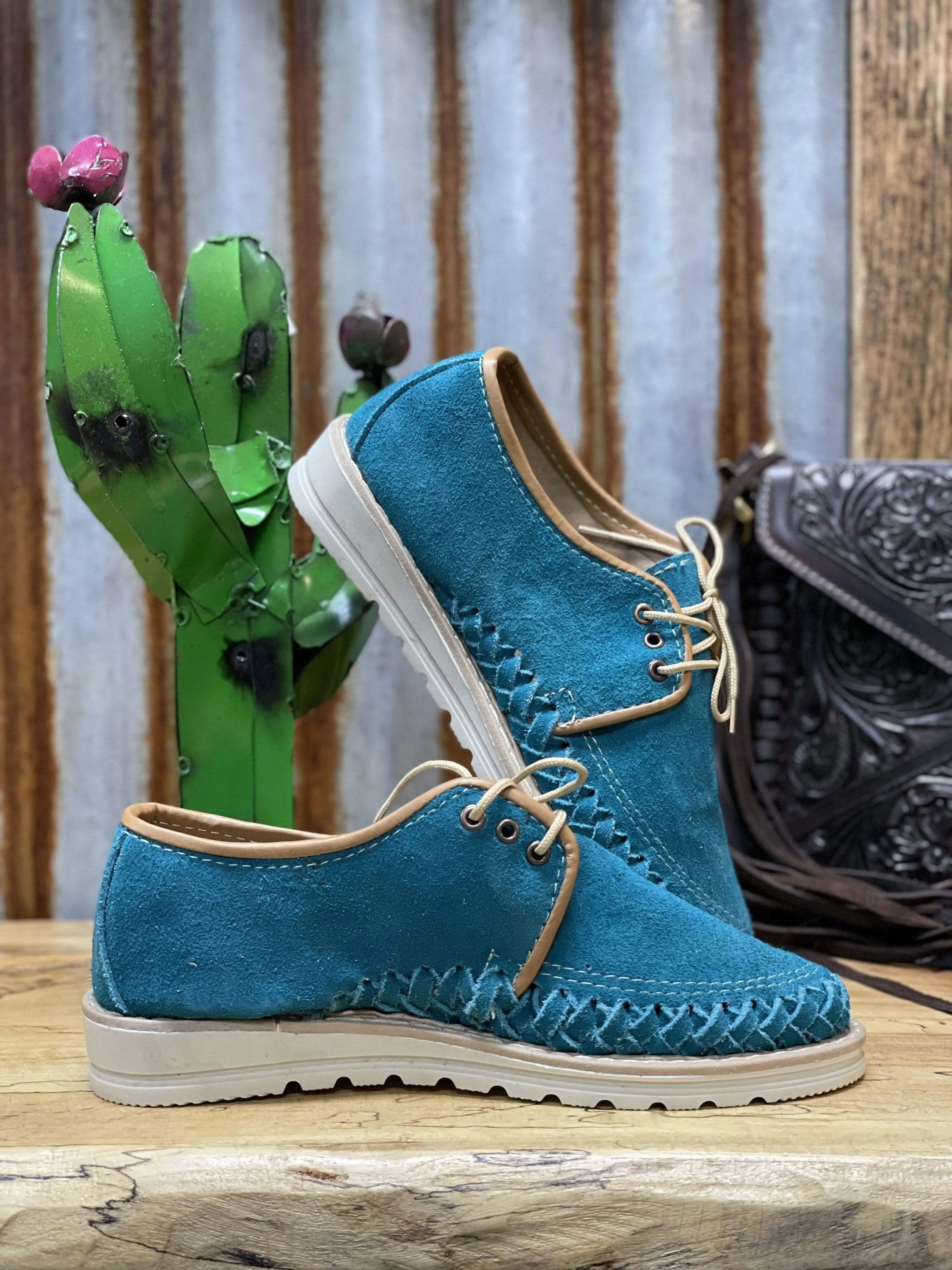 Lace Up Suede Moccasin