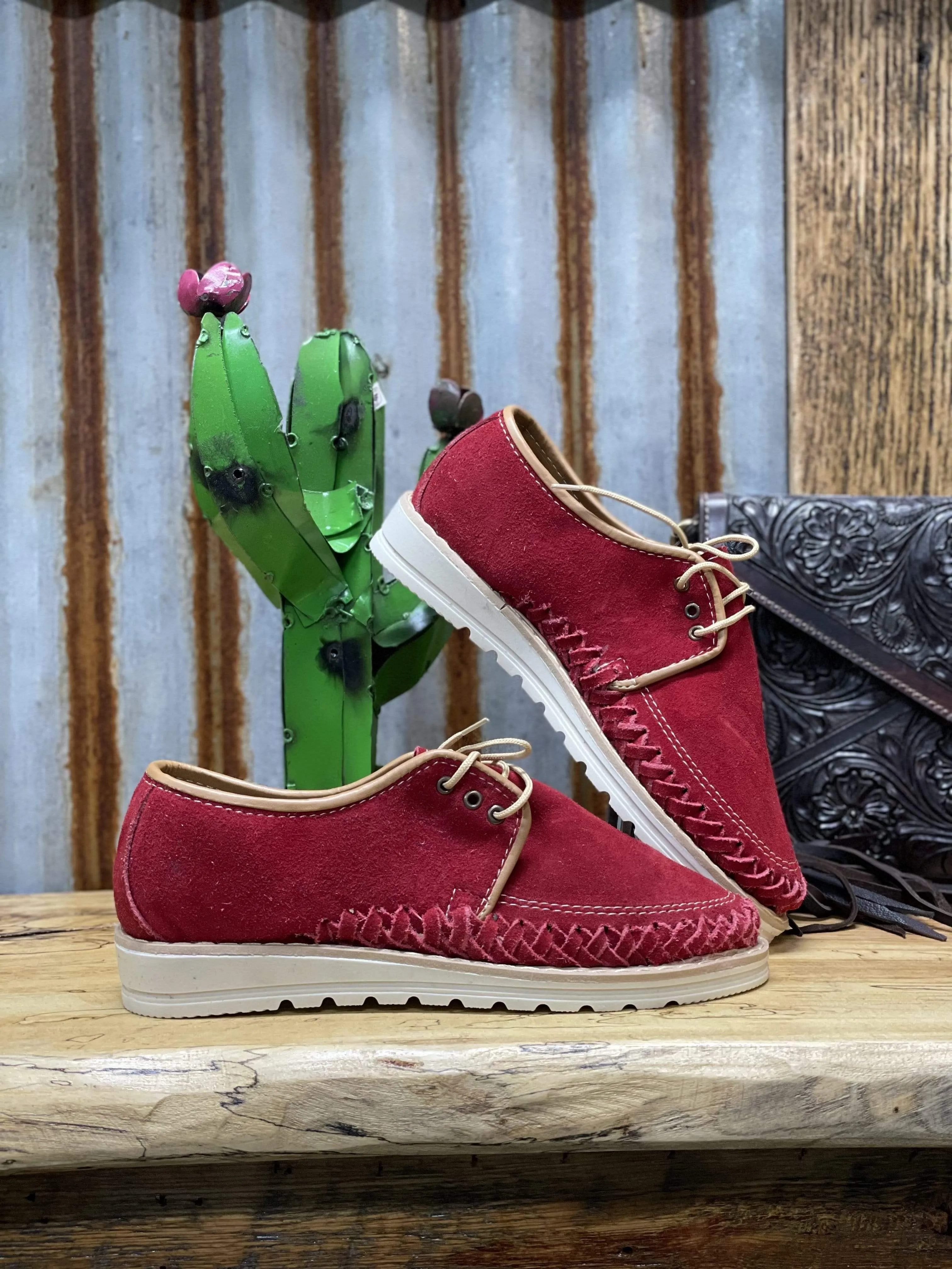 Lace Up Suede Moccasin