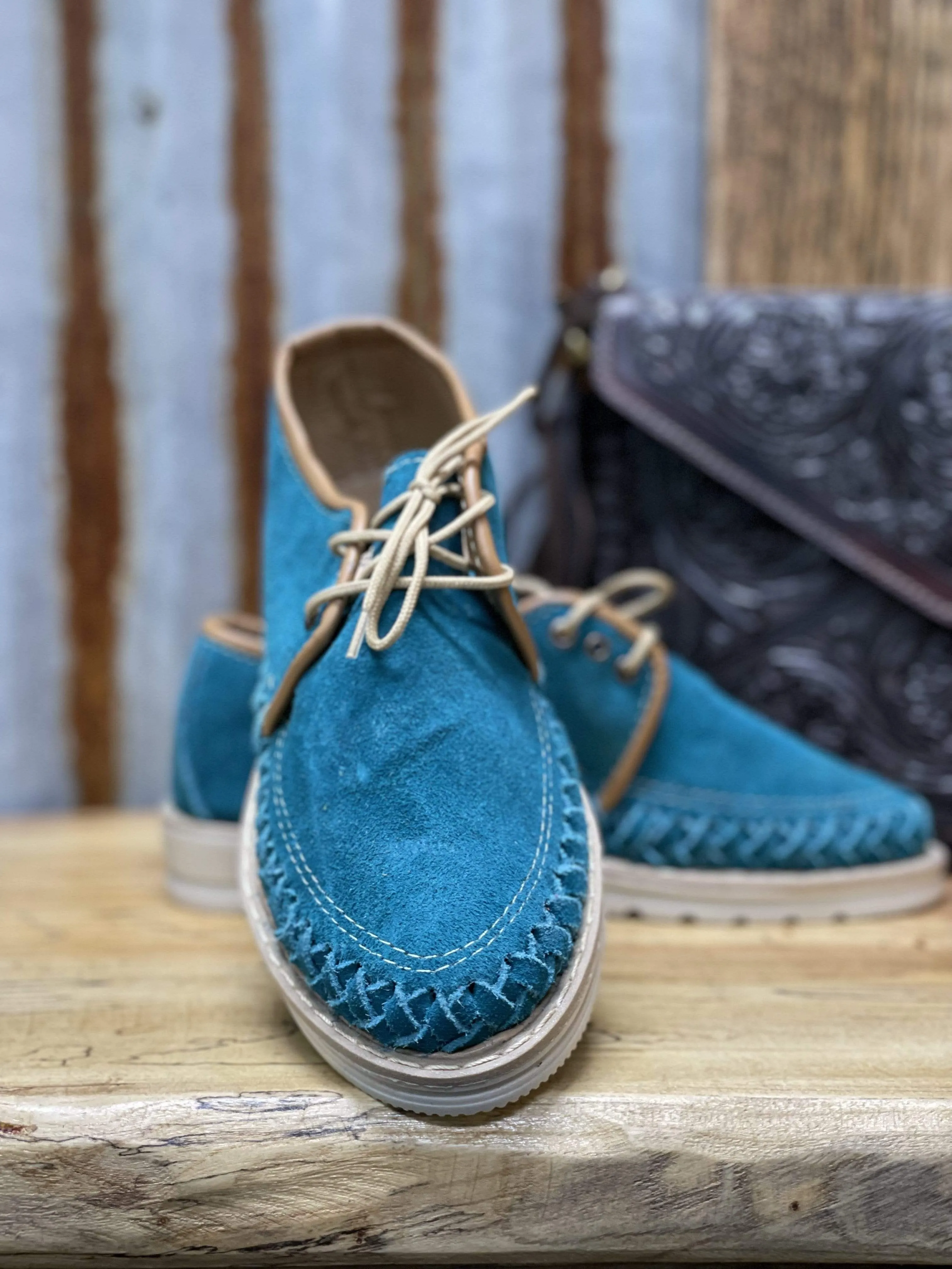 Lace Up Suede Moccasin