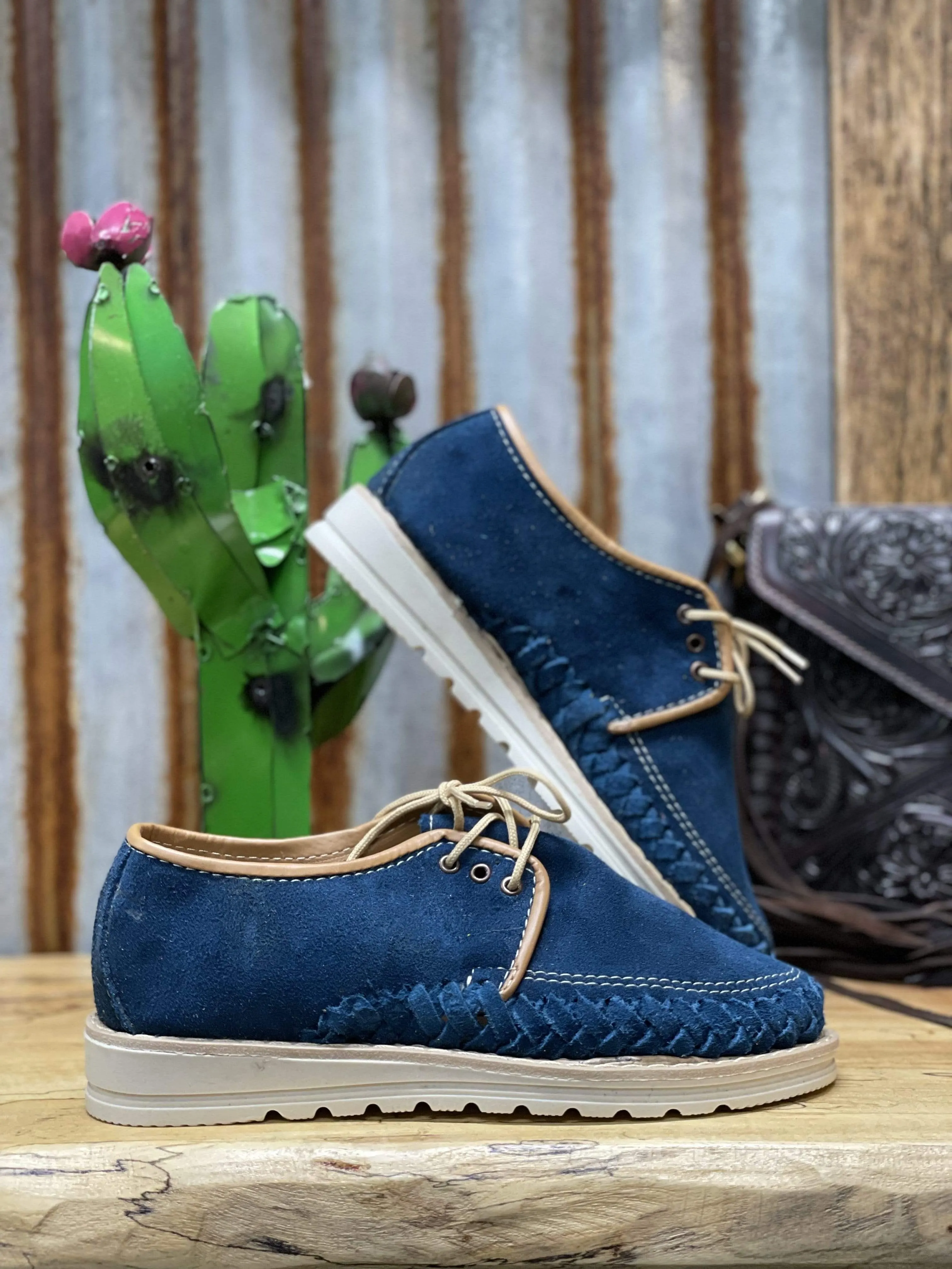Lace Up Suede Moccasin