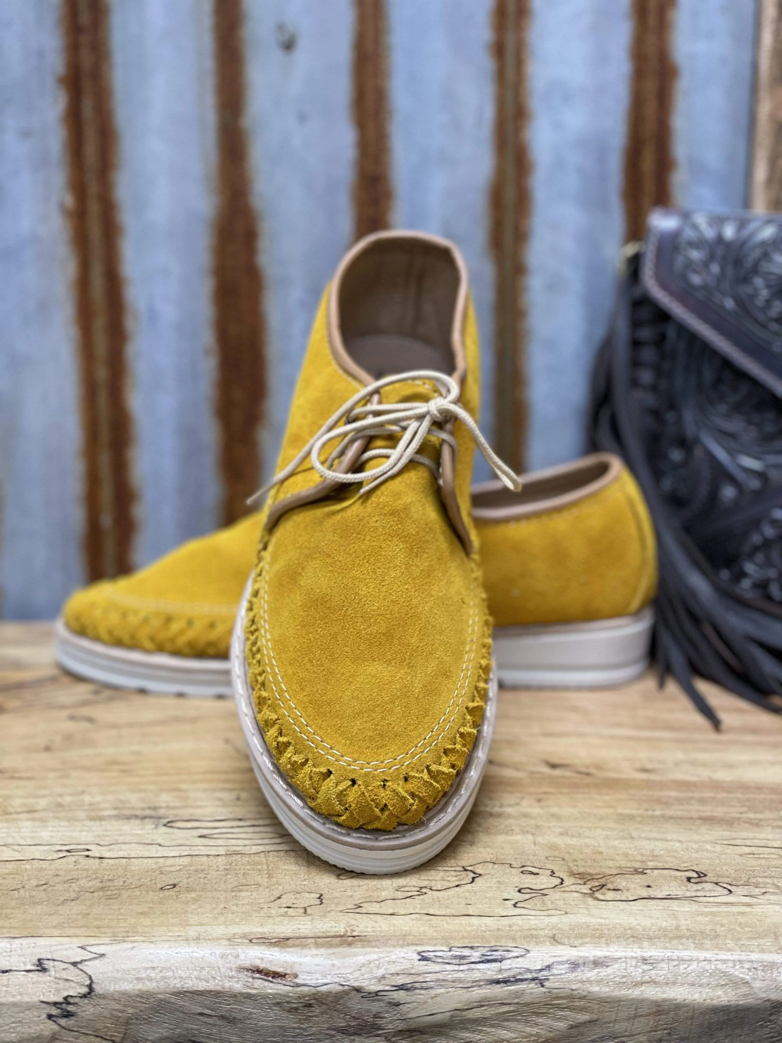Lace Up Suede Moccasin
