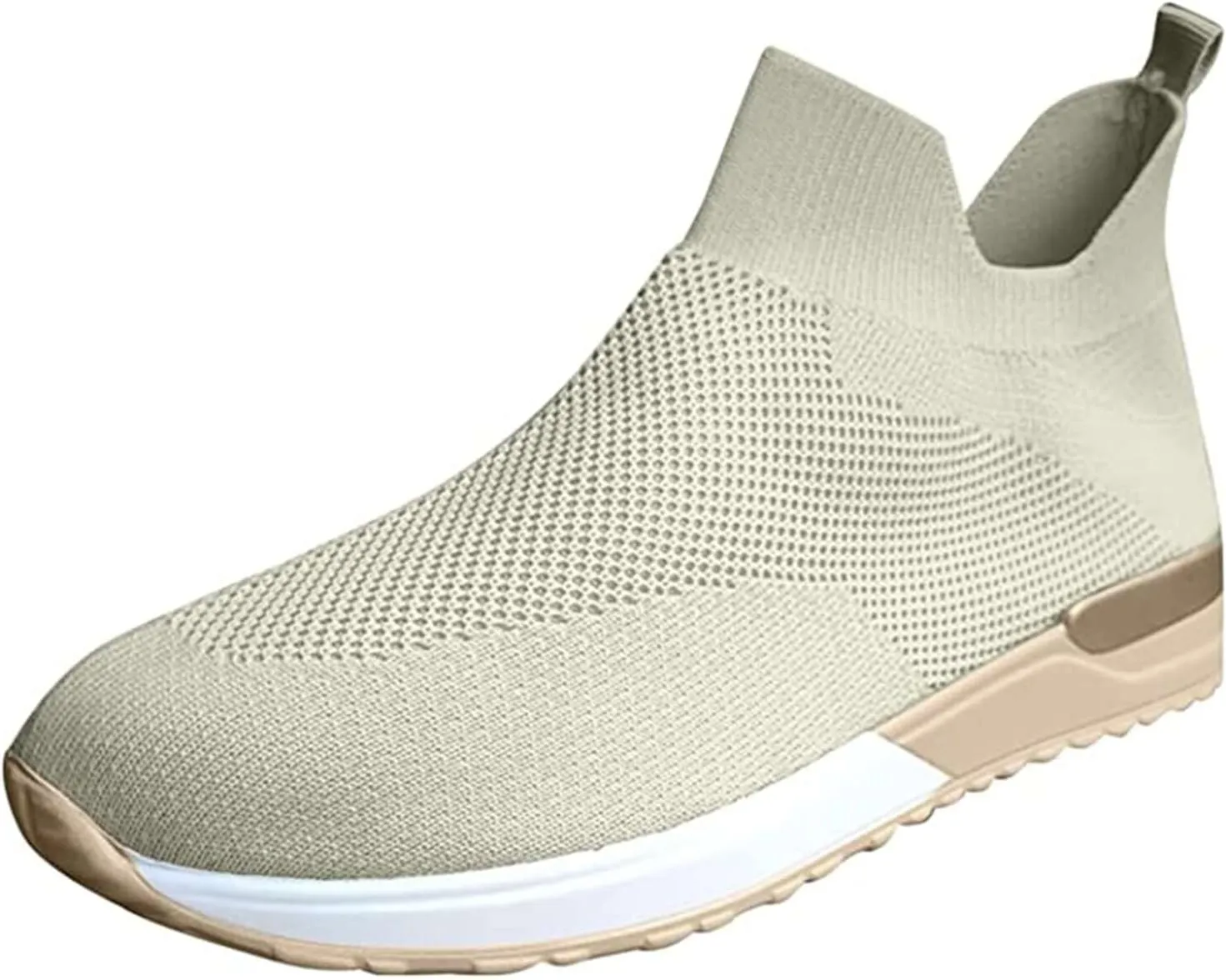 Ladmiple Shoes For Women Sneakers Trendy Walking Shoes Slip on Sock Sneakers Lady Girls Mesh Loafers Running Tennis Shoes