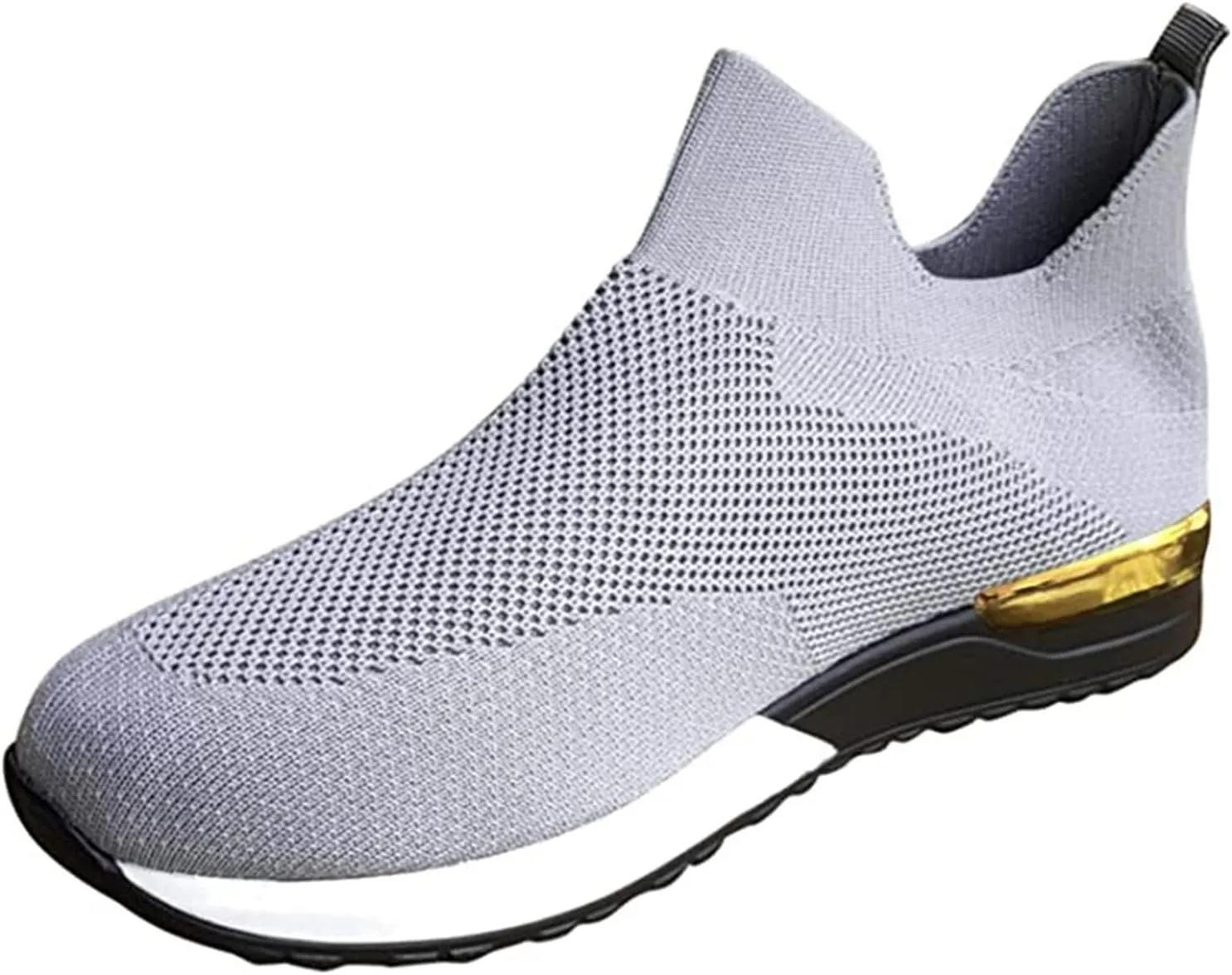 Ladmiple Walking Sneakers For Women Wide Width Tennis Shoes Slip On Memory Foam Non Slip Athletic Running Gym Sneakers