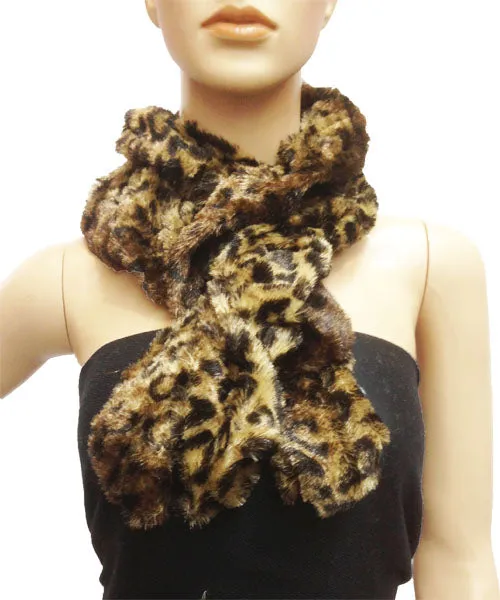 Leopard Faux Fur Neck Wrap-S13109