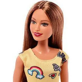 Mattel Barbie Doll with Modern Yellow Dress 3Y 