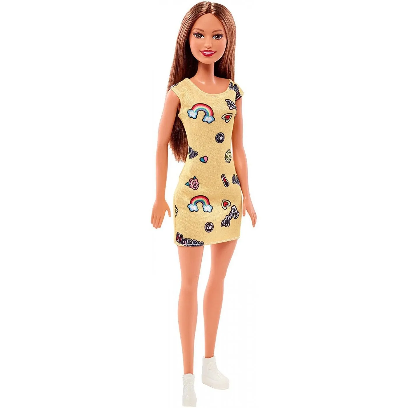 Mattel Barbie Doll with Modern Yellow Dress 3Y 